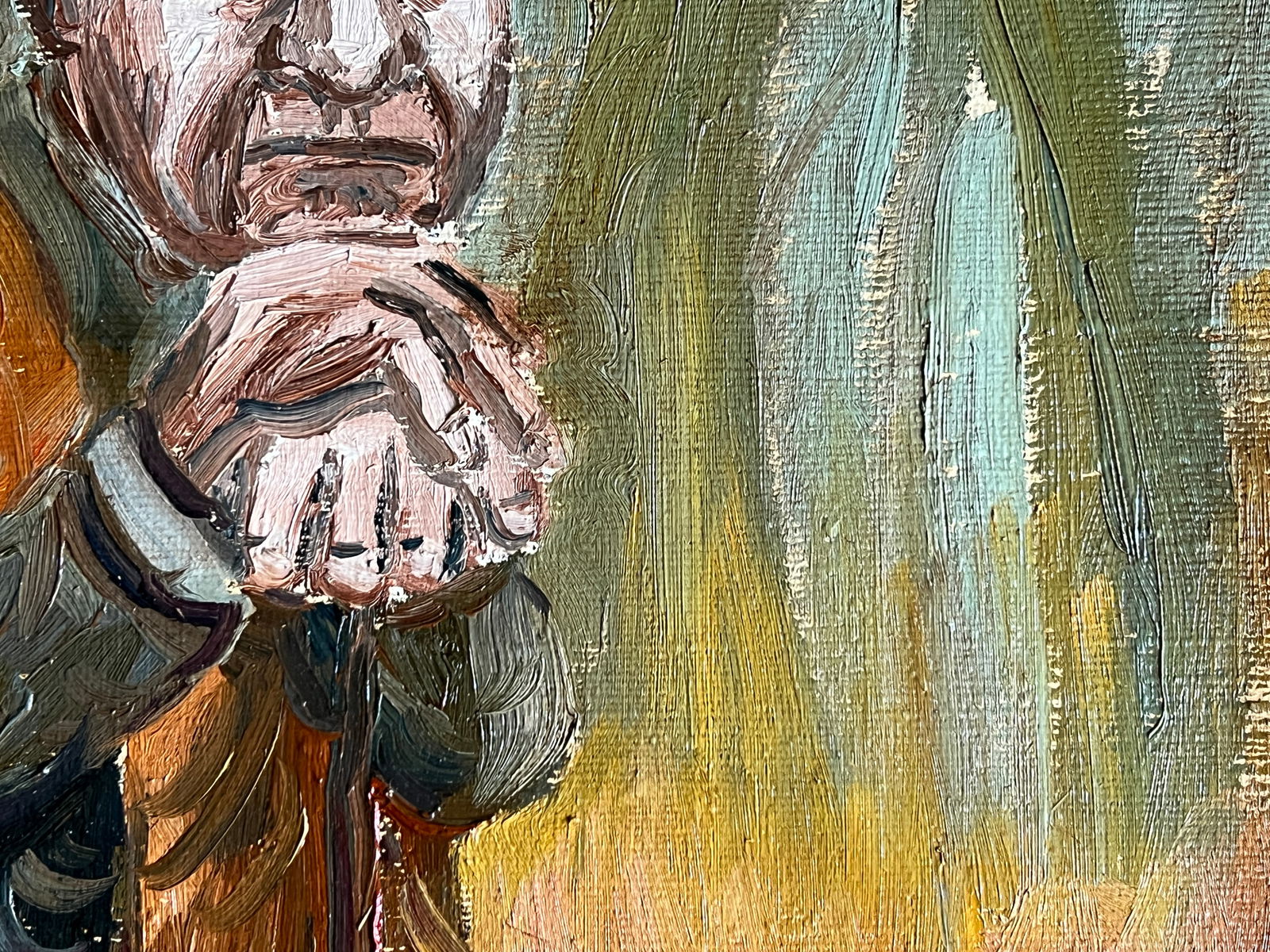 Oil painting with frame Janitor, Autumn K. Leonid - 4