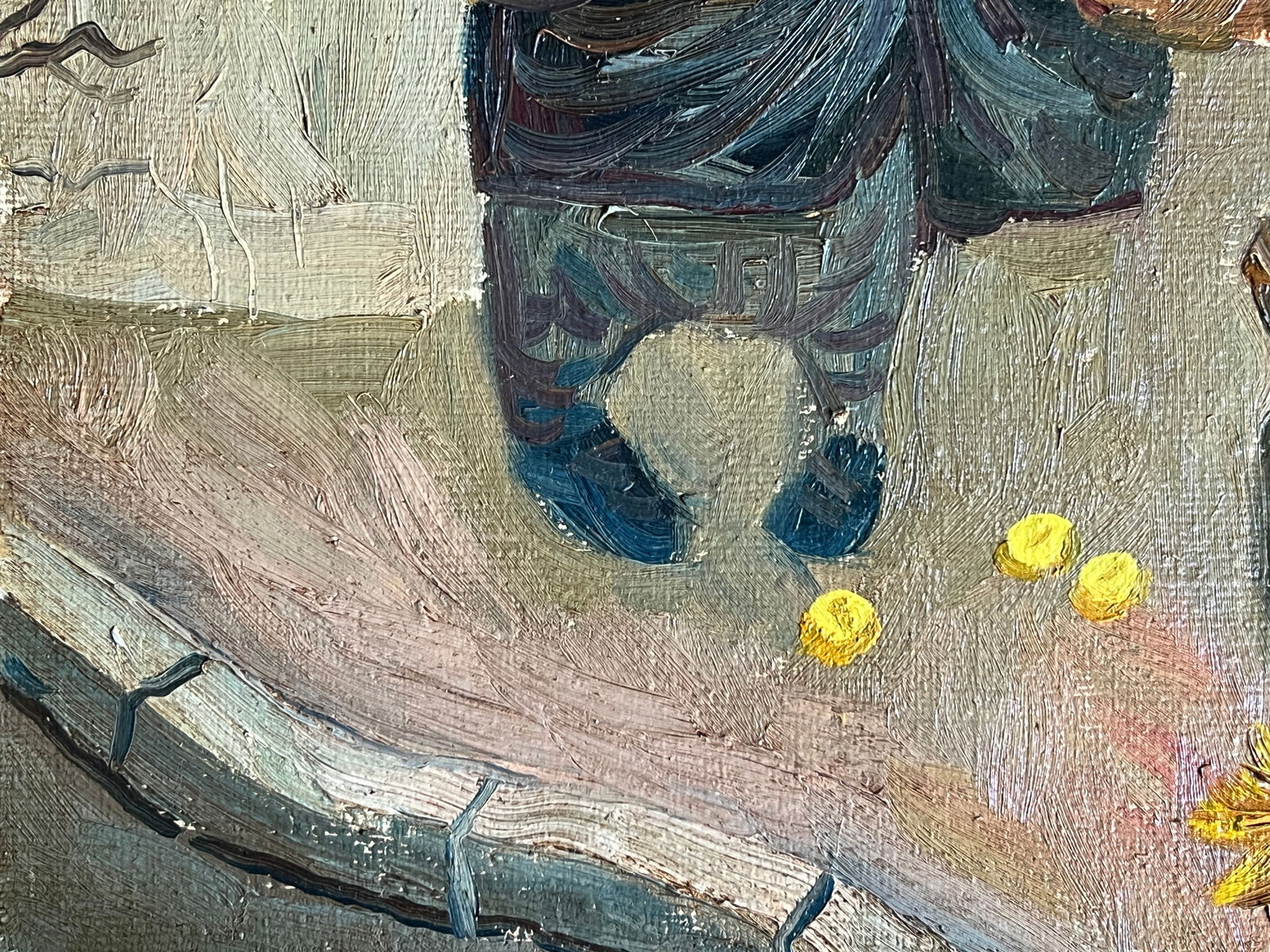 Oil painting with frame Janitor, Autumn K. Leonid - 9