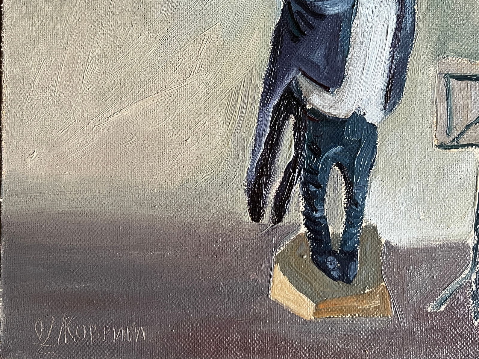 Oil painting with frame conductor K. Leonid - 10