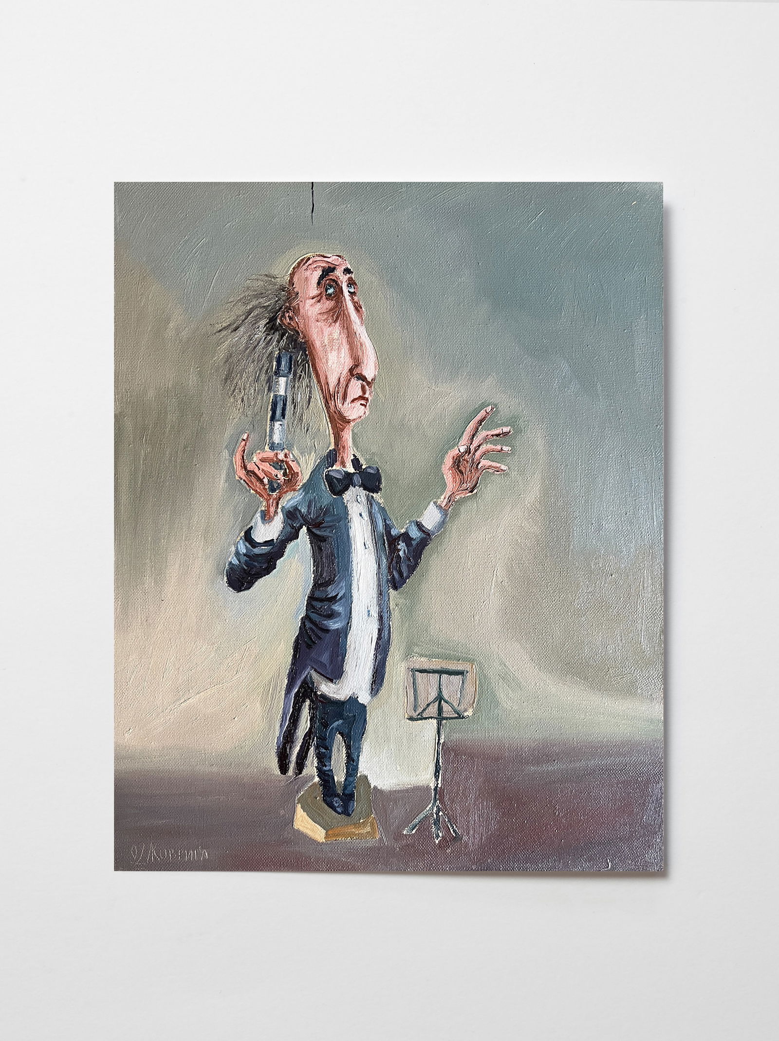 Oil painting with frame conductor K. Leonid - 2