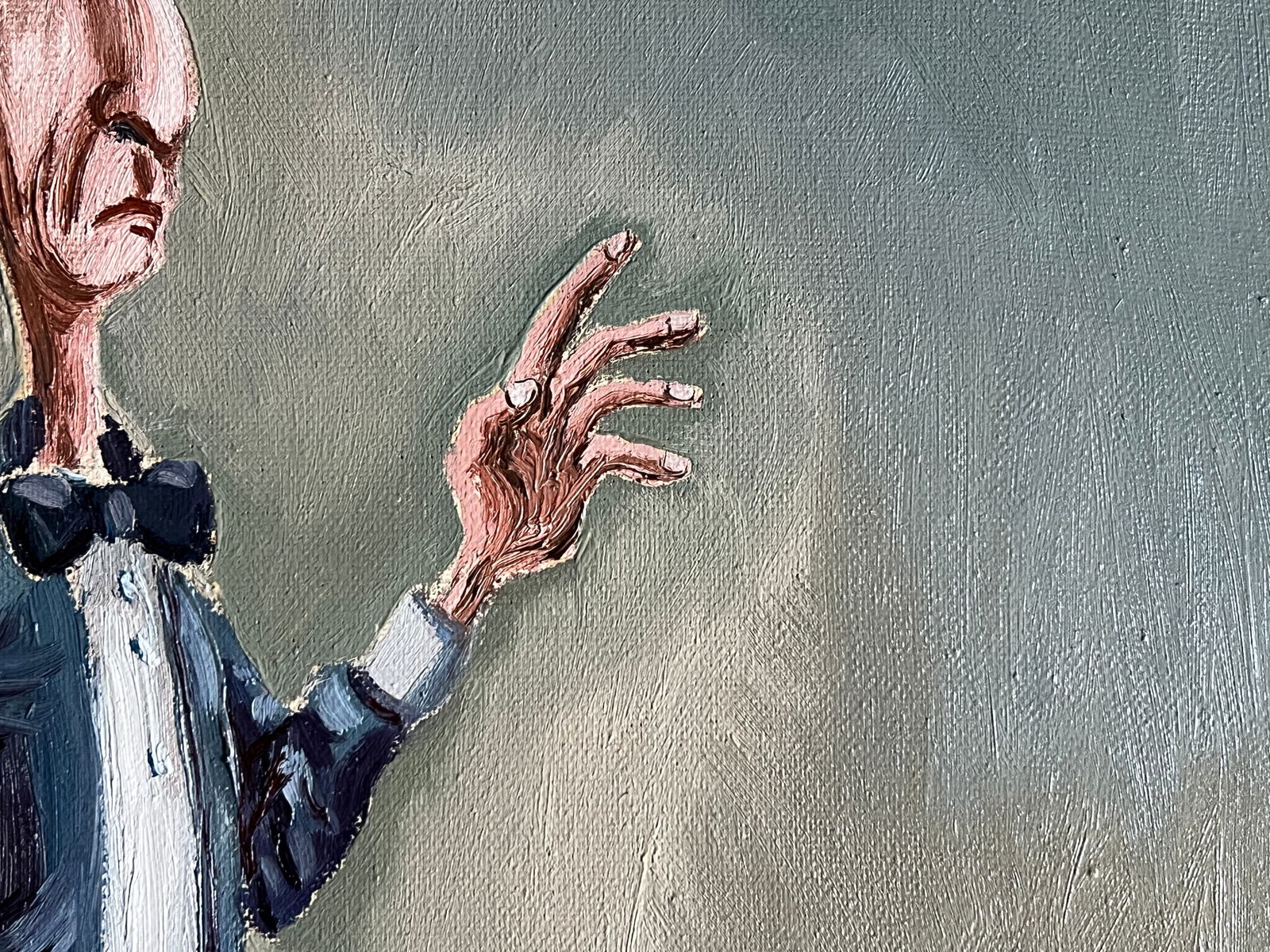 Oil painting with frame conductor K. Leonid - 5