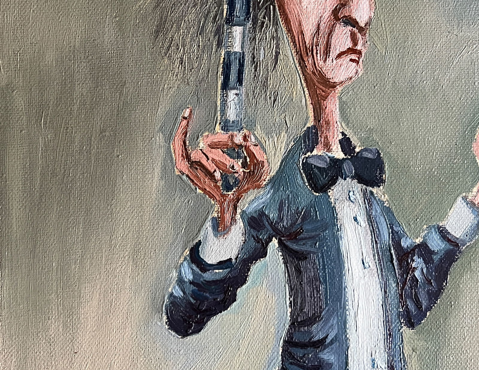 Oil painting with frame conductor K. Leonid - 6