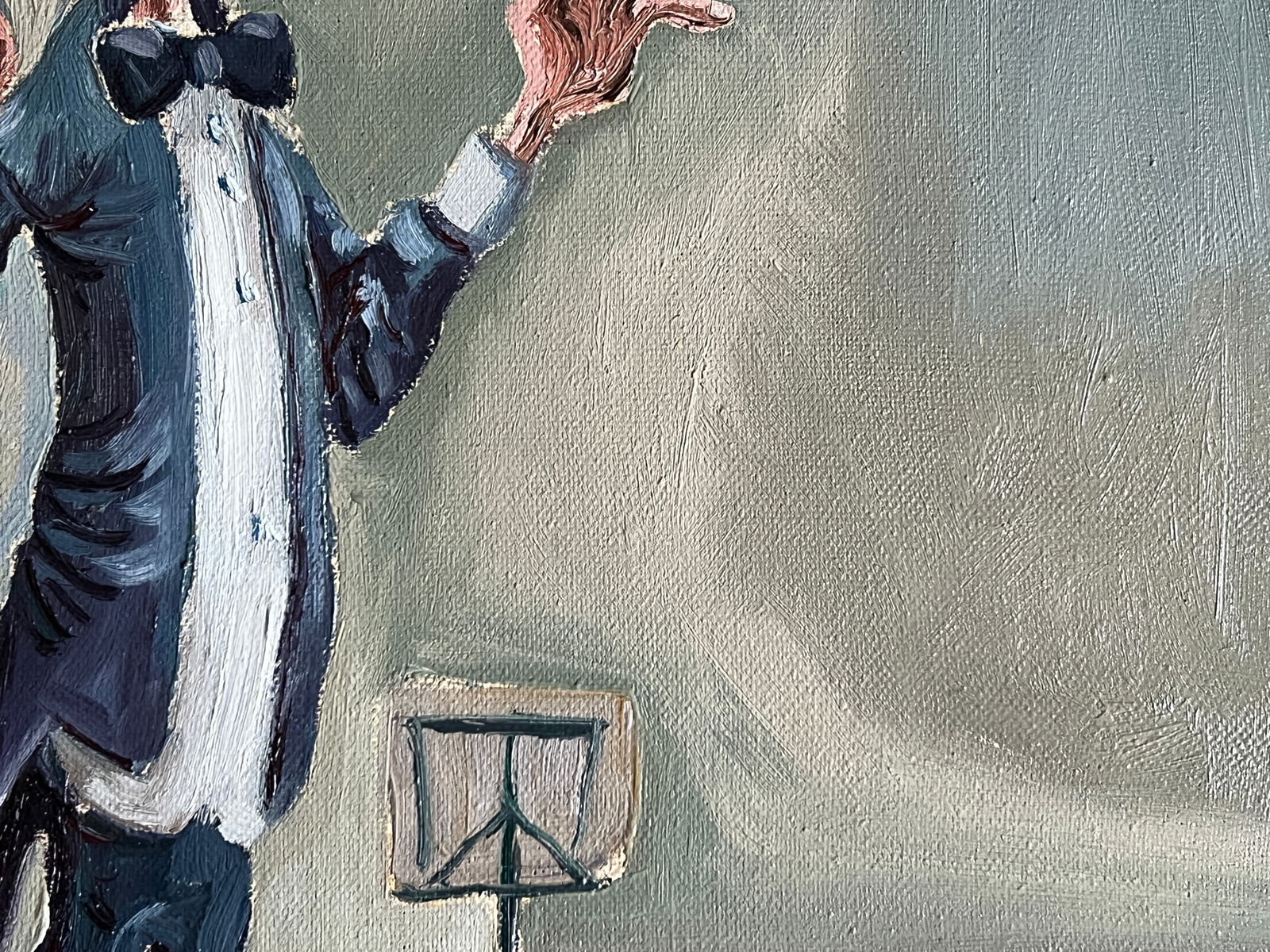 Oil painting with frame conductor K. Leonid - 8