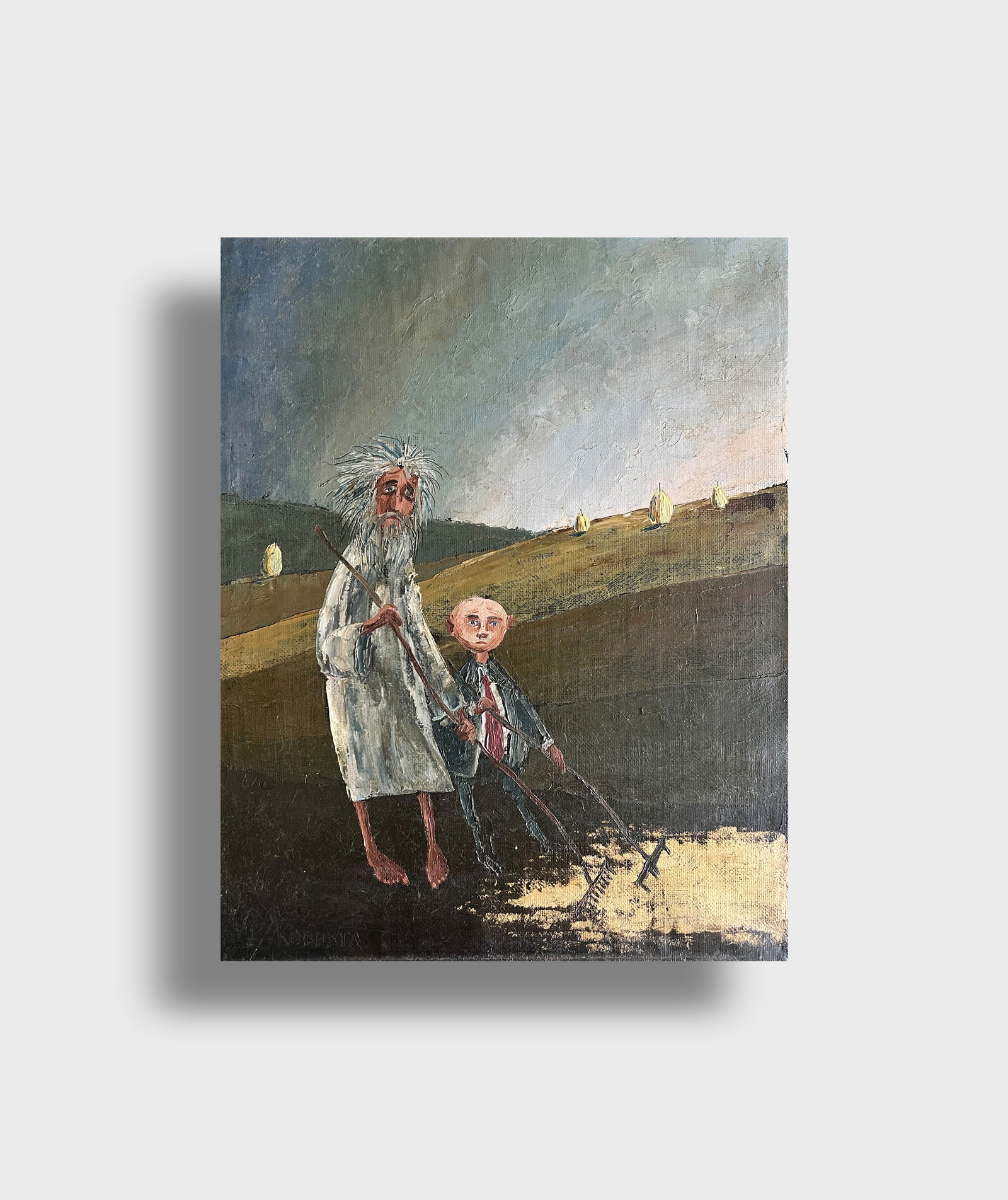 Oil painting with frame Zodiac signs Gemini K. Leonid - 11