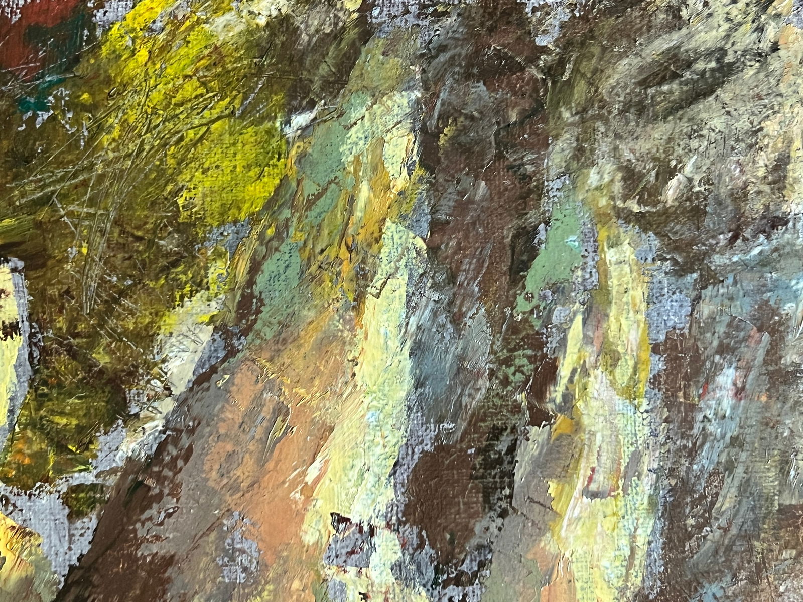 Abstract Oil painting with frame act K. Leonid - 3