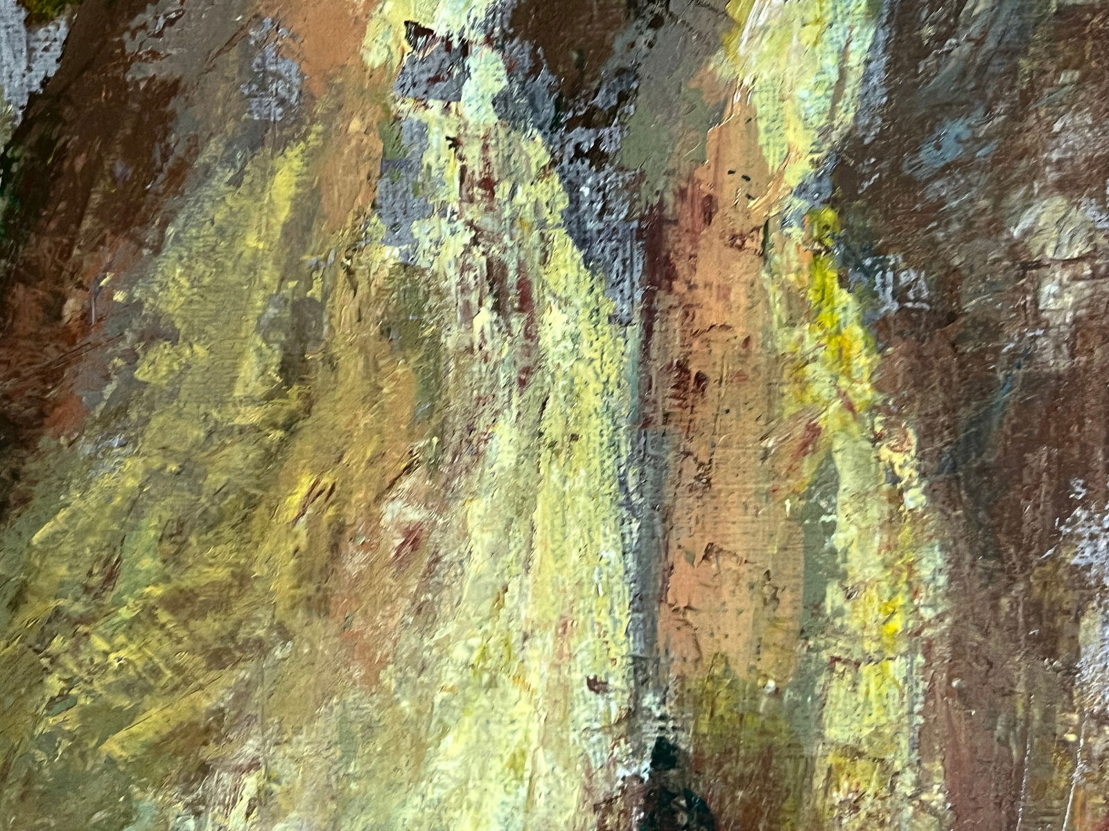 Abstract Oil painting with frame act K. Leonid - 4