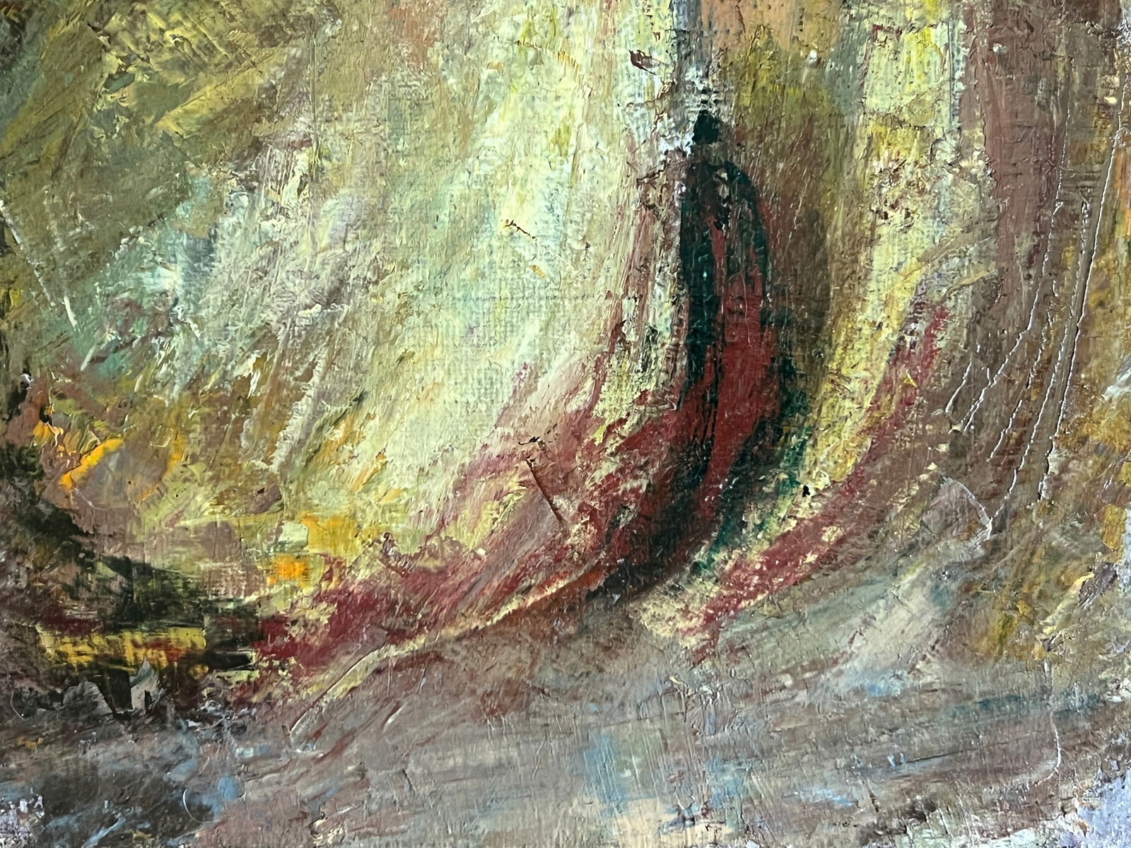 Abstract Oil painting with frame act K. Leonid - 7