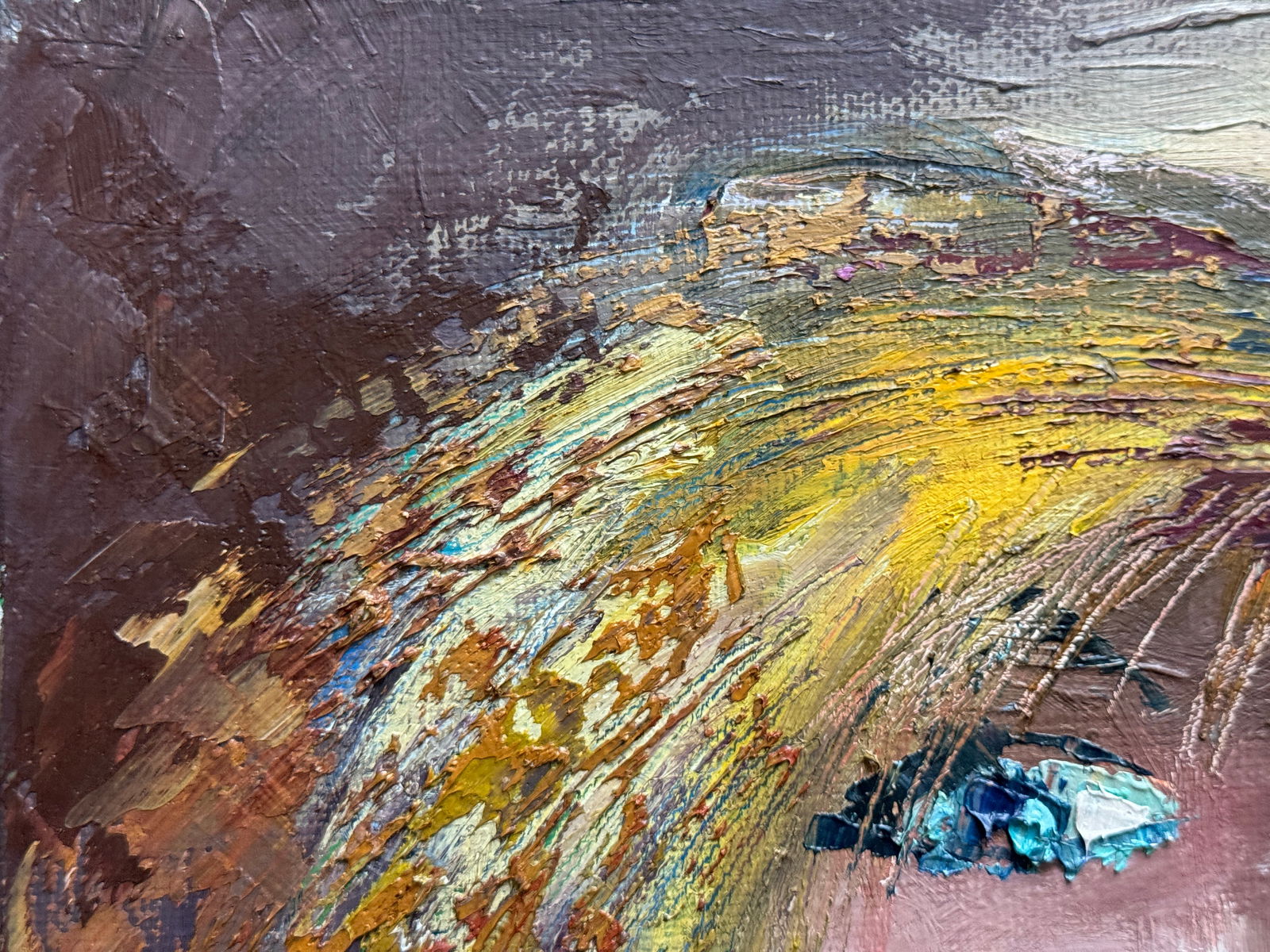 Abstract Oil painting with frame Female portrait K. Leonid - 2