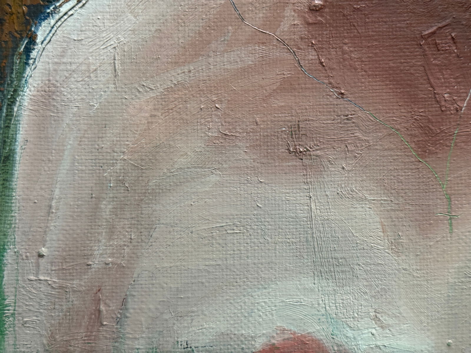 Abstract Oil painting with frame Female portrait K. Leonid - 5