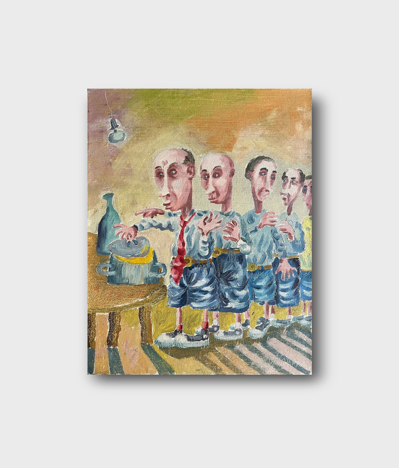 Oil painting with frame Queue K. Leonid - 10