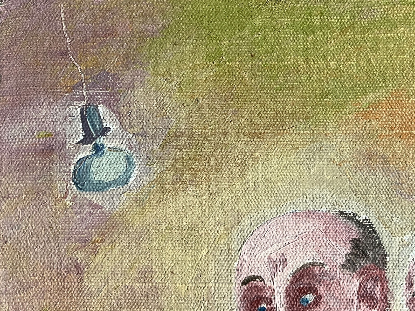 Oil painting with frame Queue K. Leonid - 2