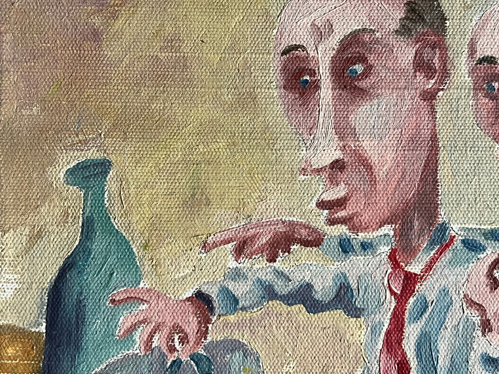 Oil painting with frame Queue K. Leonid - 3