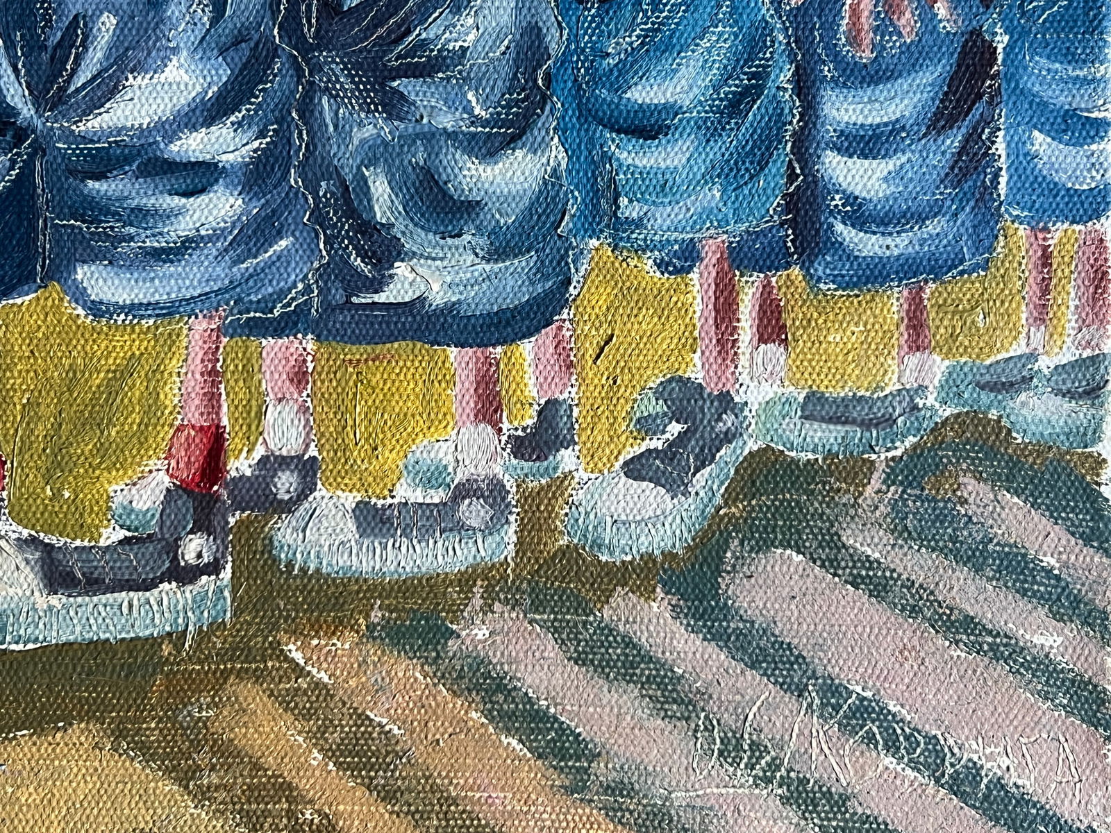 Oil painting with frame Queue K. Leonid - 6