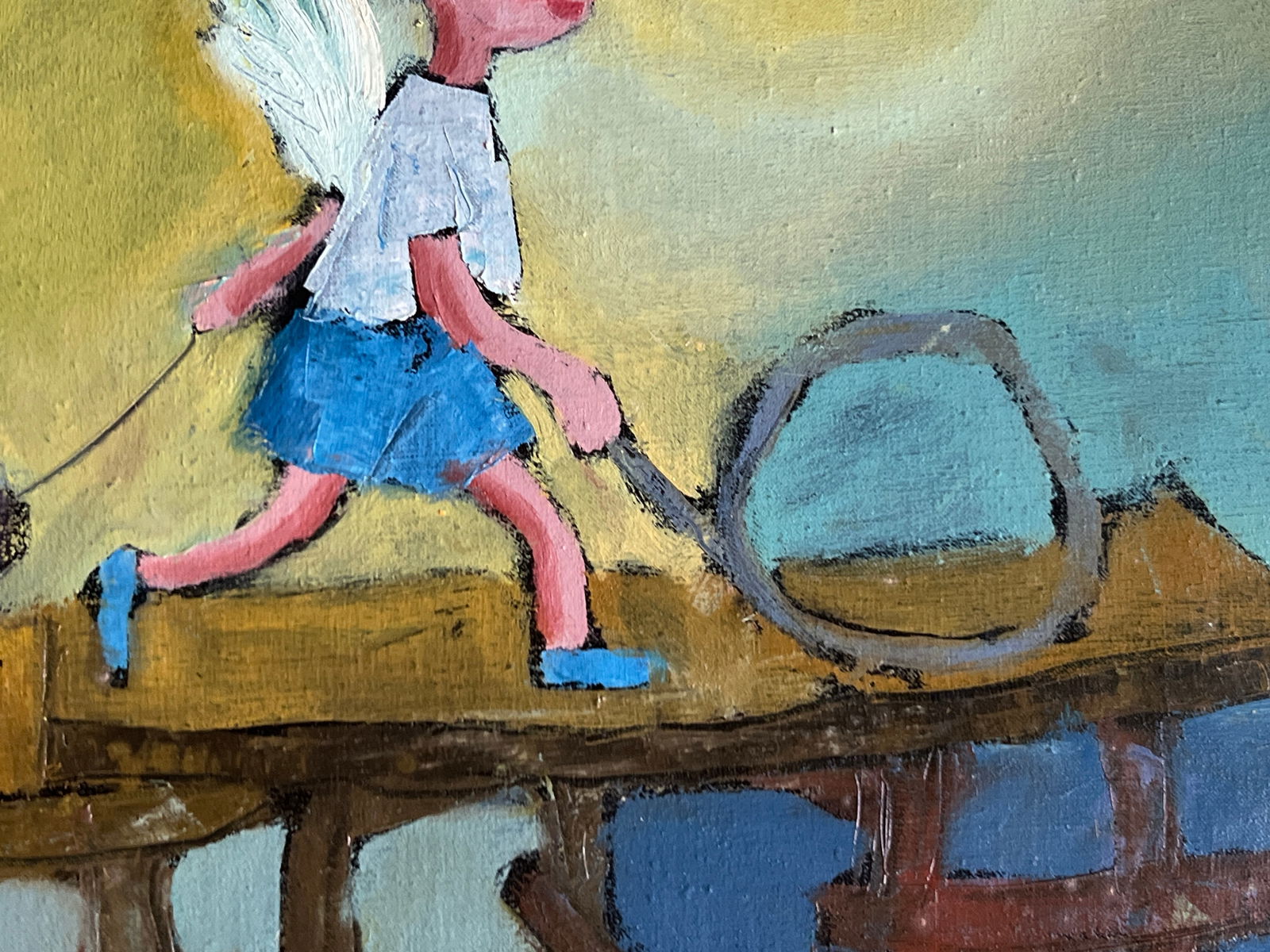 Oil painting with frame A little angel K. Leonid - 4