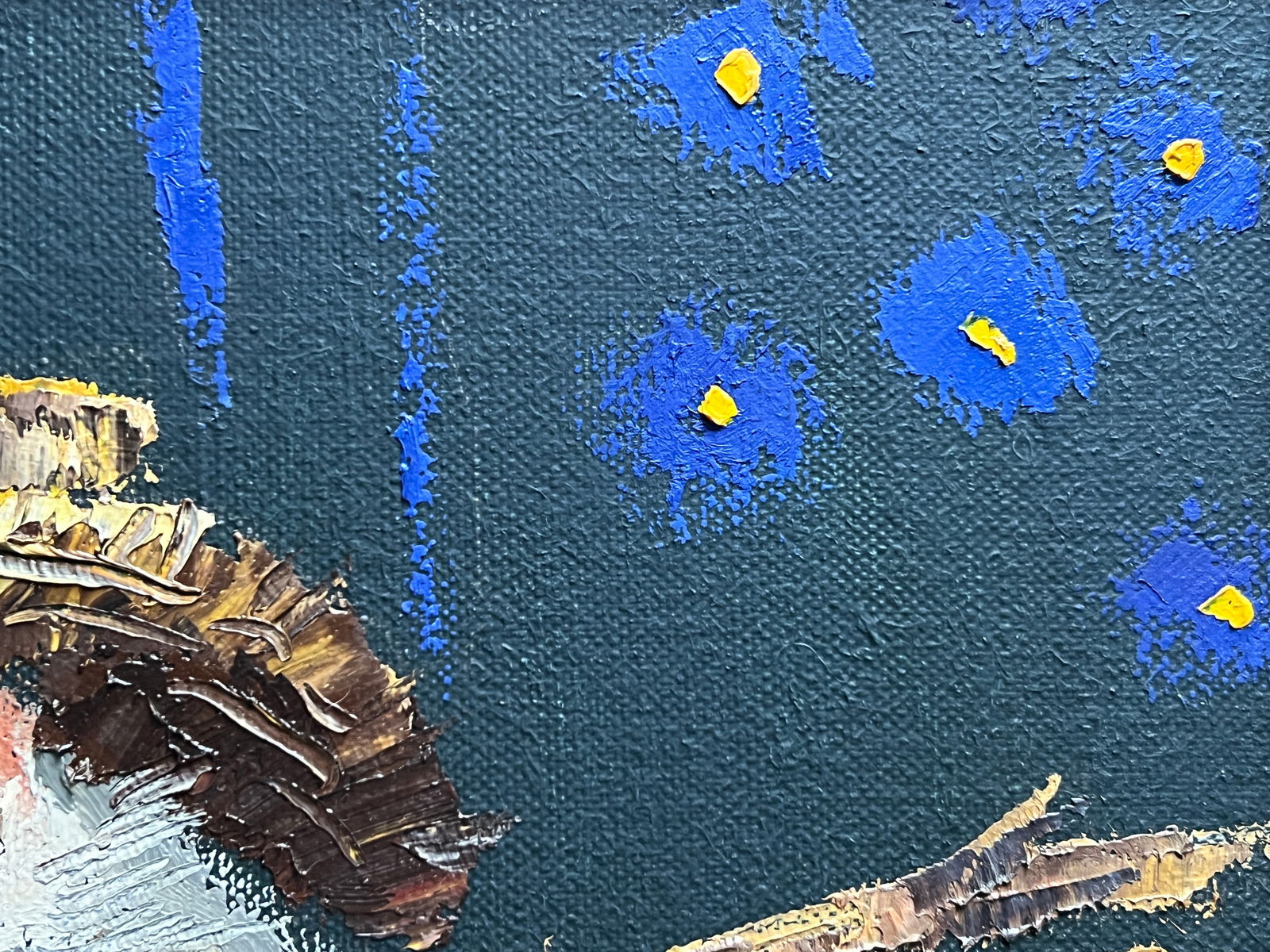 Oil painting with frame Grandpa K. Leonid - 10