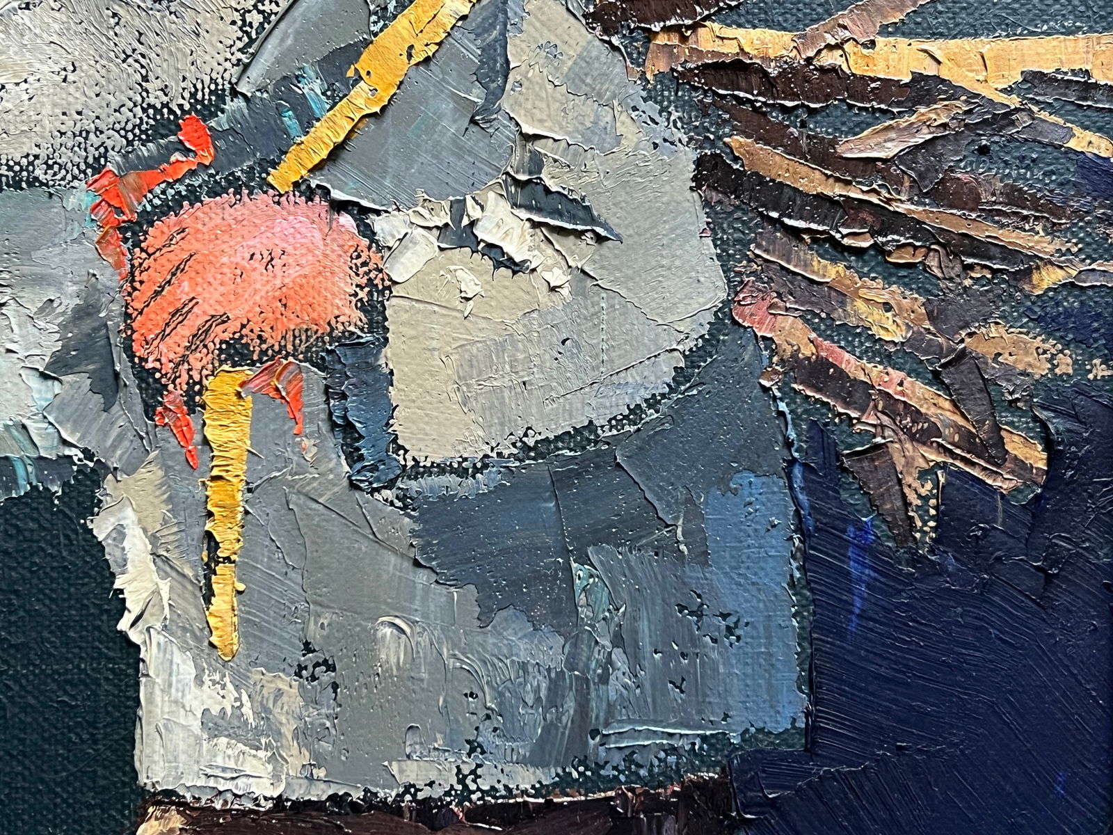 Oil painting with frame Grandpa K. Leonid - 8