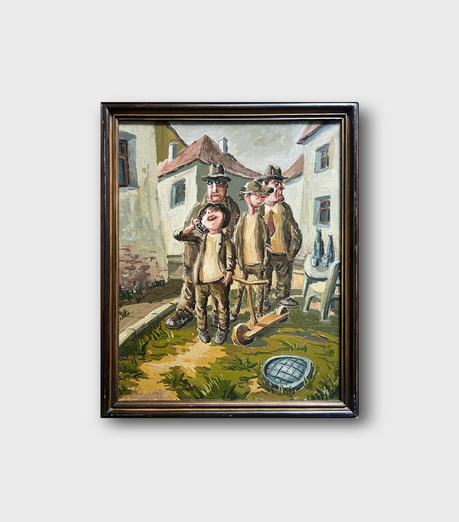 Oil painting with frame hello K. Leonid - 12