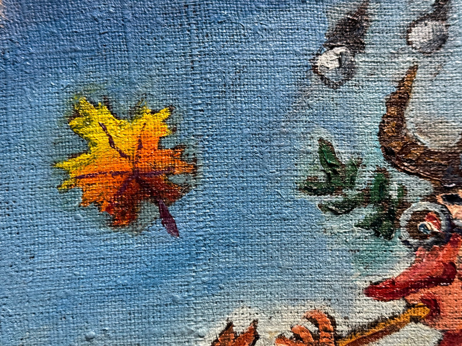 Oil painting with frame absurdman K. Leonid - 2