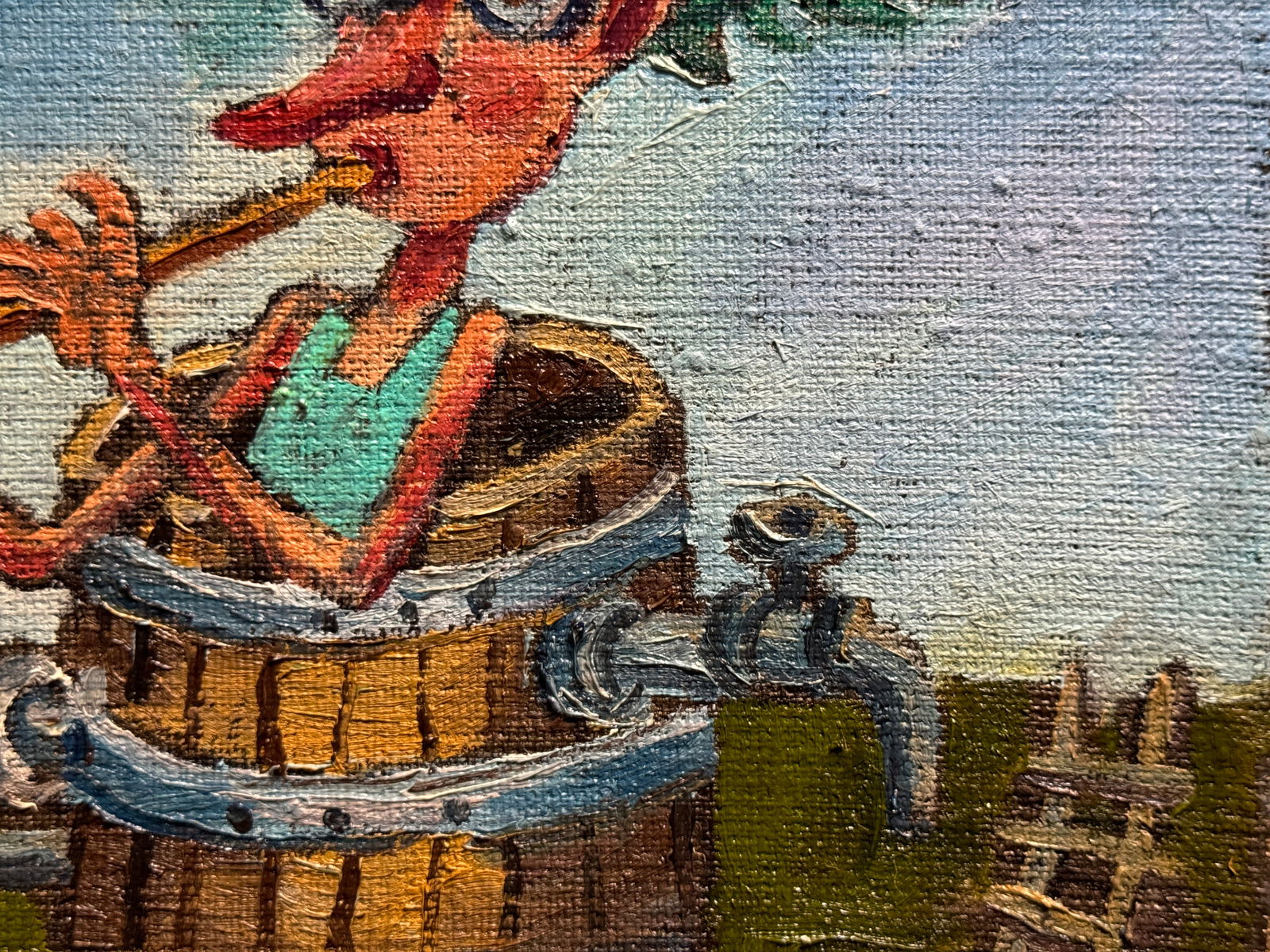 Oil painting with frame absurdman K. Leonid - 6