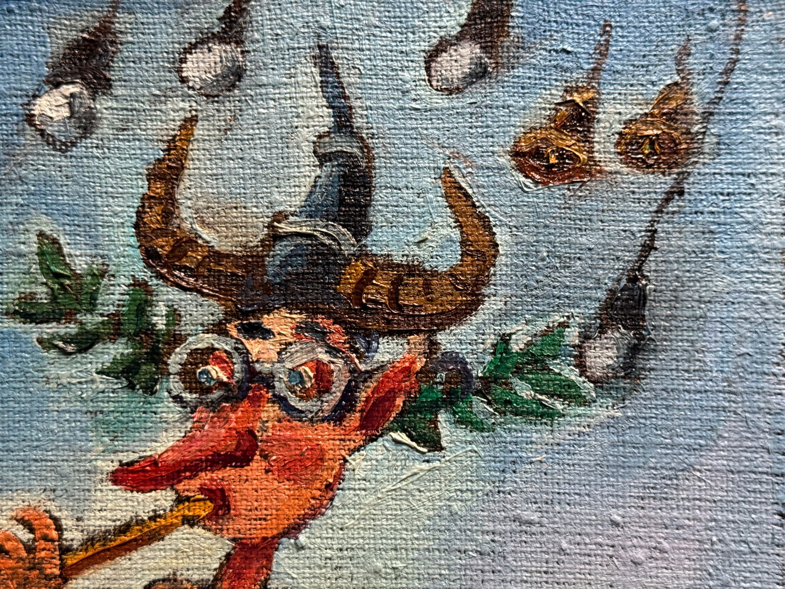 Oil painting with frame absurdman K. Leonid - 7