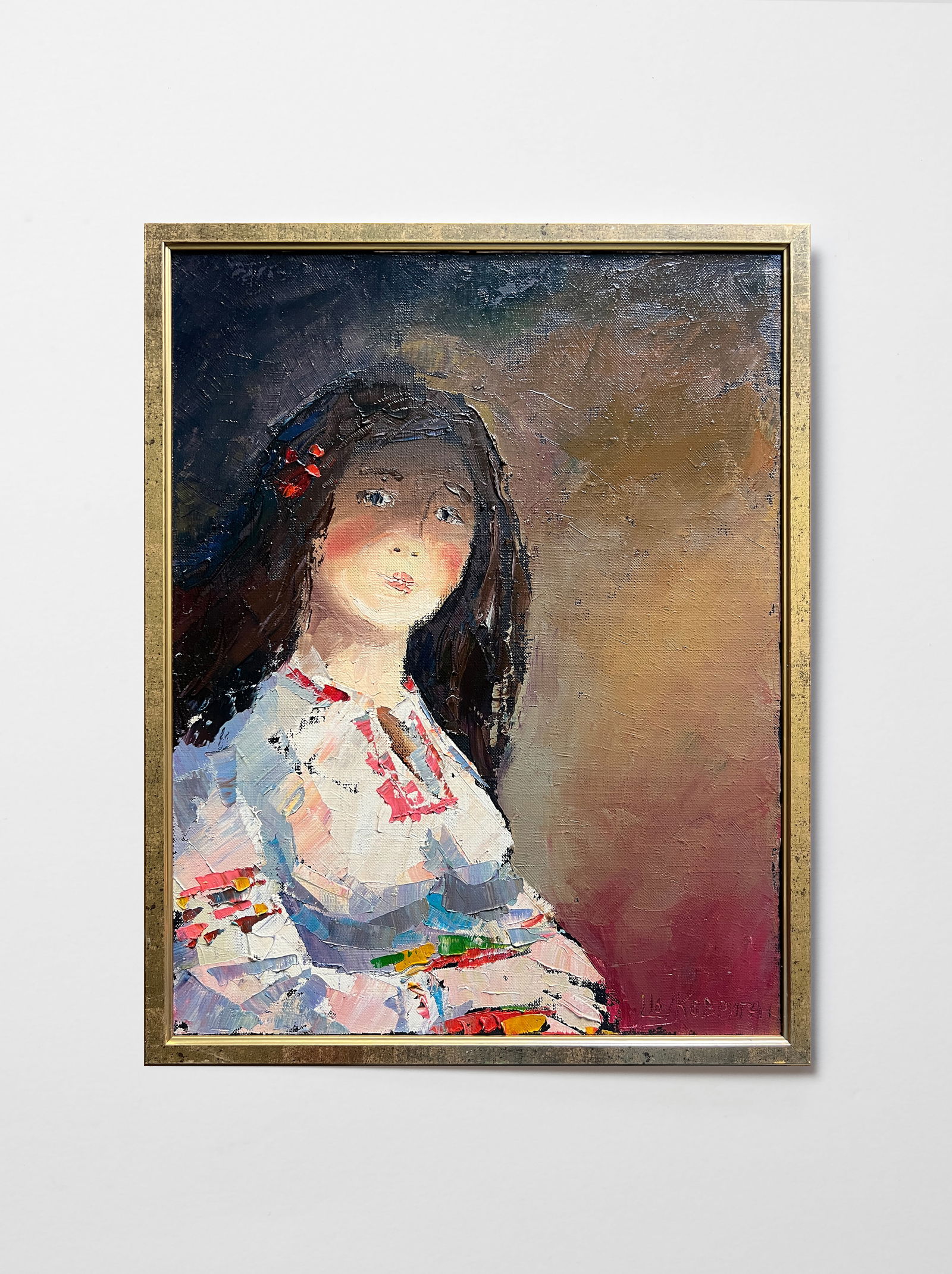 Oil painting with frame Kateryna K. Leonid - 2