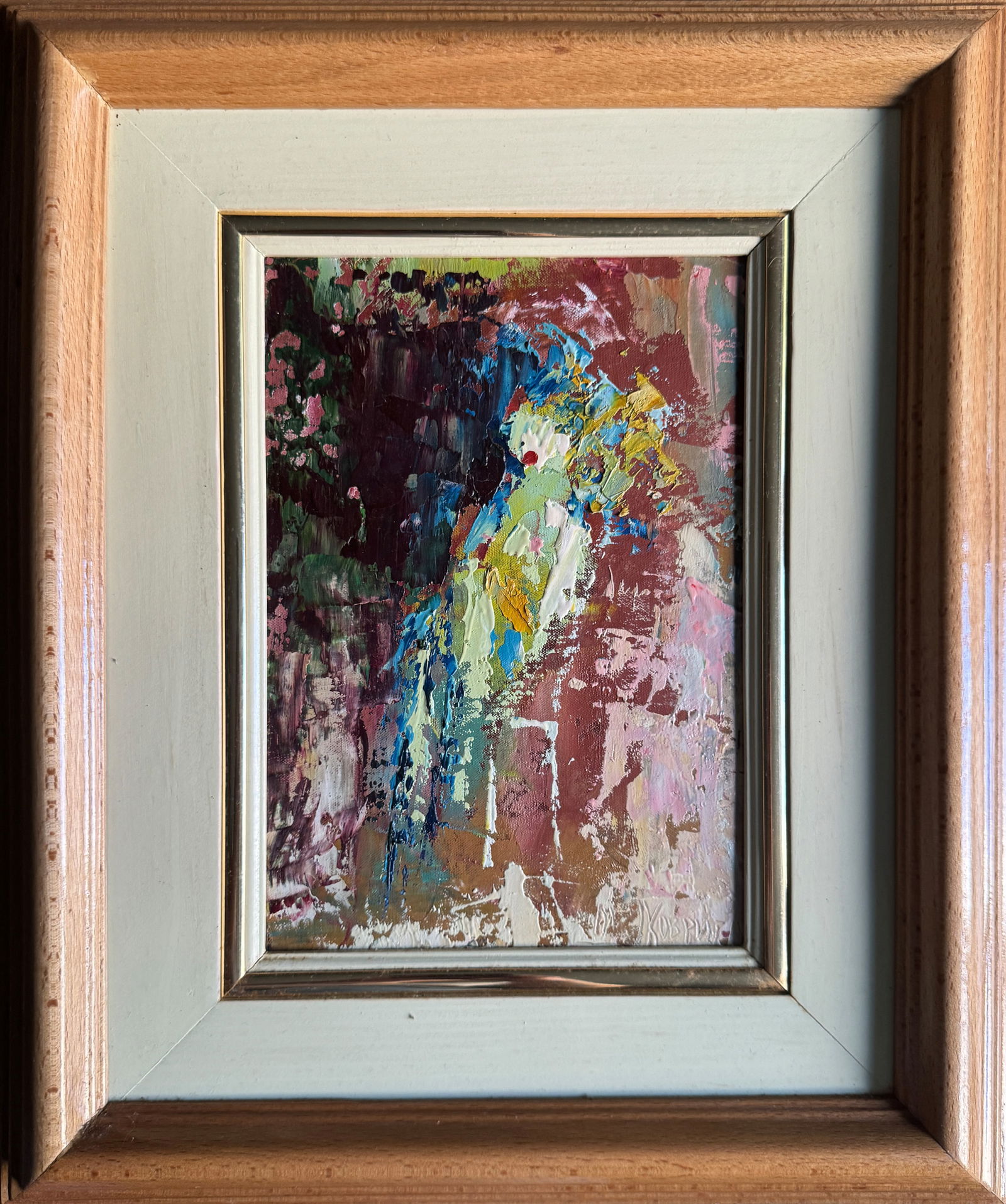 Abstract Oil painting Figure K. Leonid: Title: Abstract Oil painting Figure K. Leonid Description: 945KK Painter: K. Leonid Size: 22x15.5 cm/ 8.66x6.1 inches Components: oil, canvas, cardboardOriginal painting CONDITION: exellent ERA:2001AR