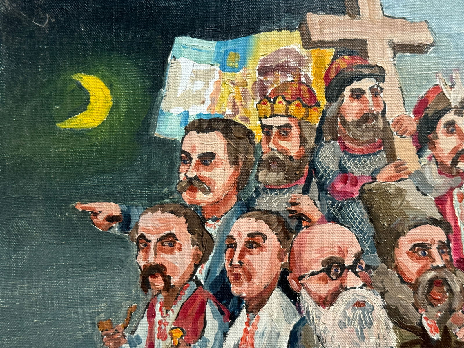 Oil painting with frame Go Forward K. Leonid - 2