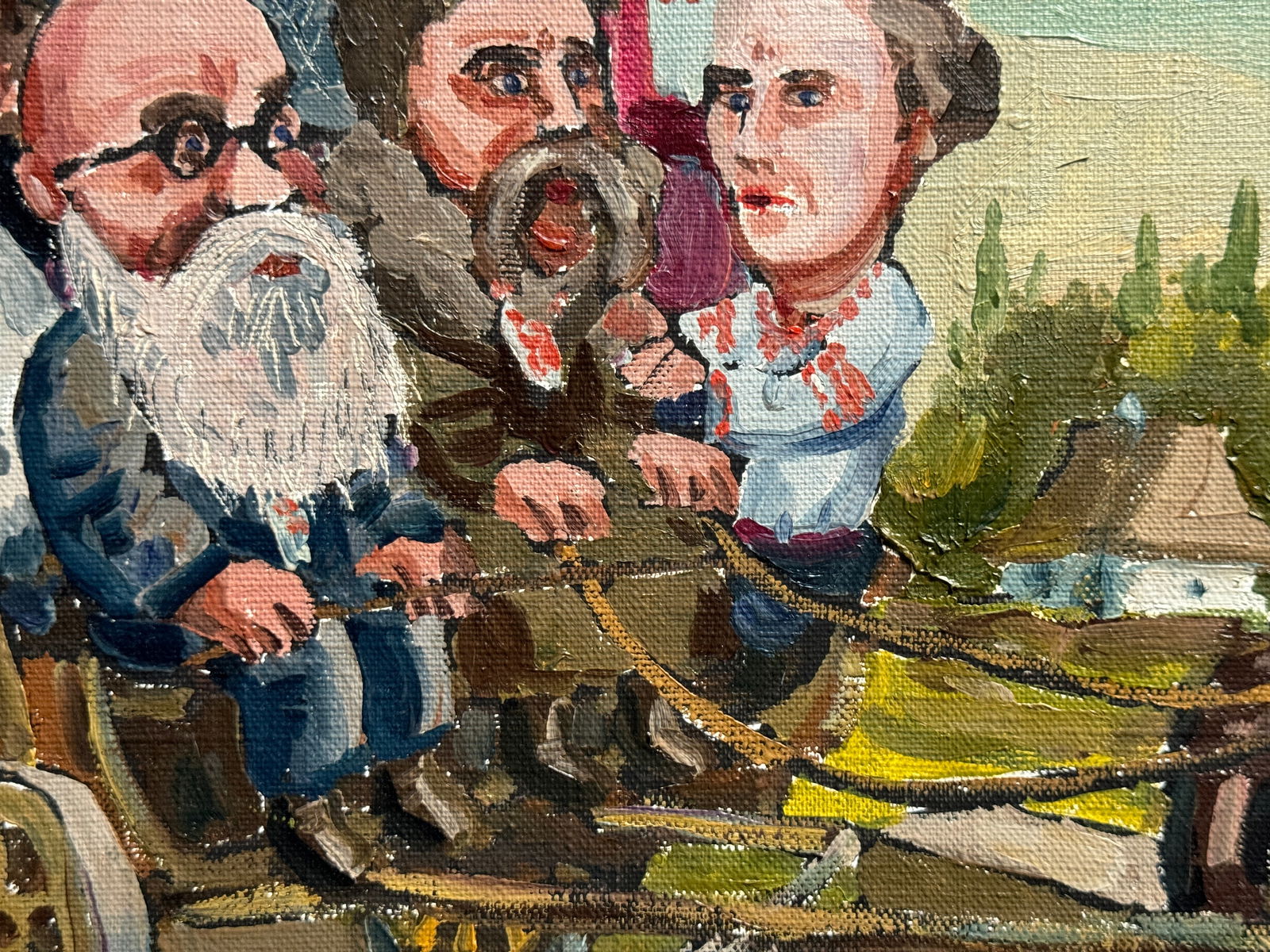 Oil painting with frame Go Forward K. Leonid - 6