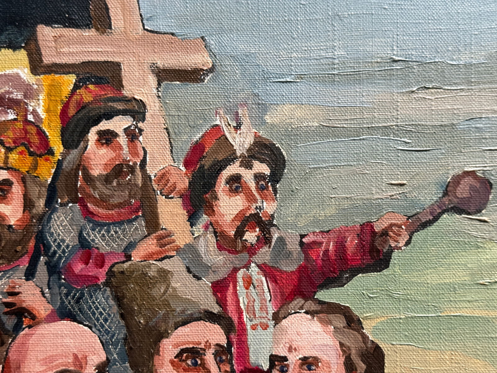 Oil painting with frame Go Forward K. Leonid - 7