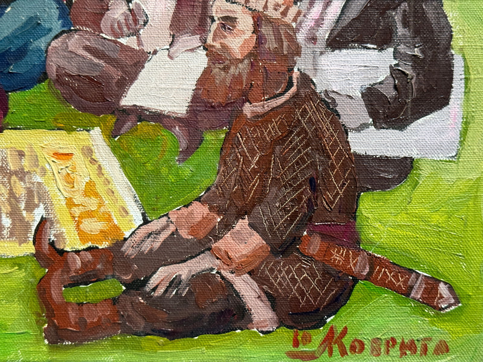 Oil painting with frame Cossack Mamai K. Leonid - 10