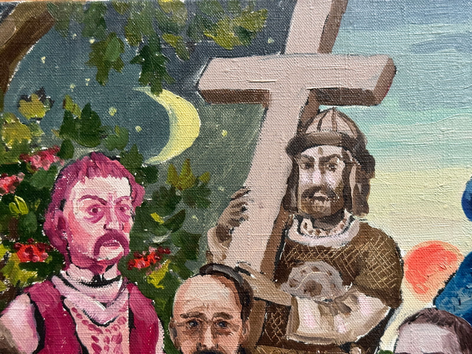 Oil painting with frame Cossack Mamai K. Leonid - 7