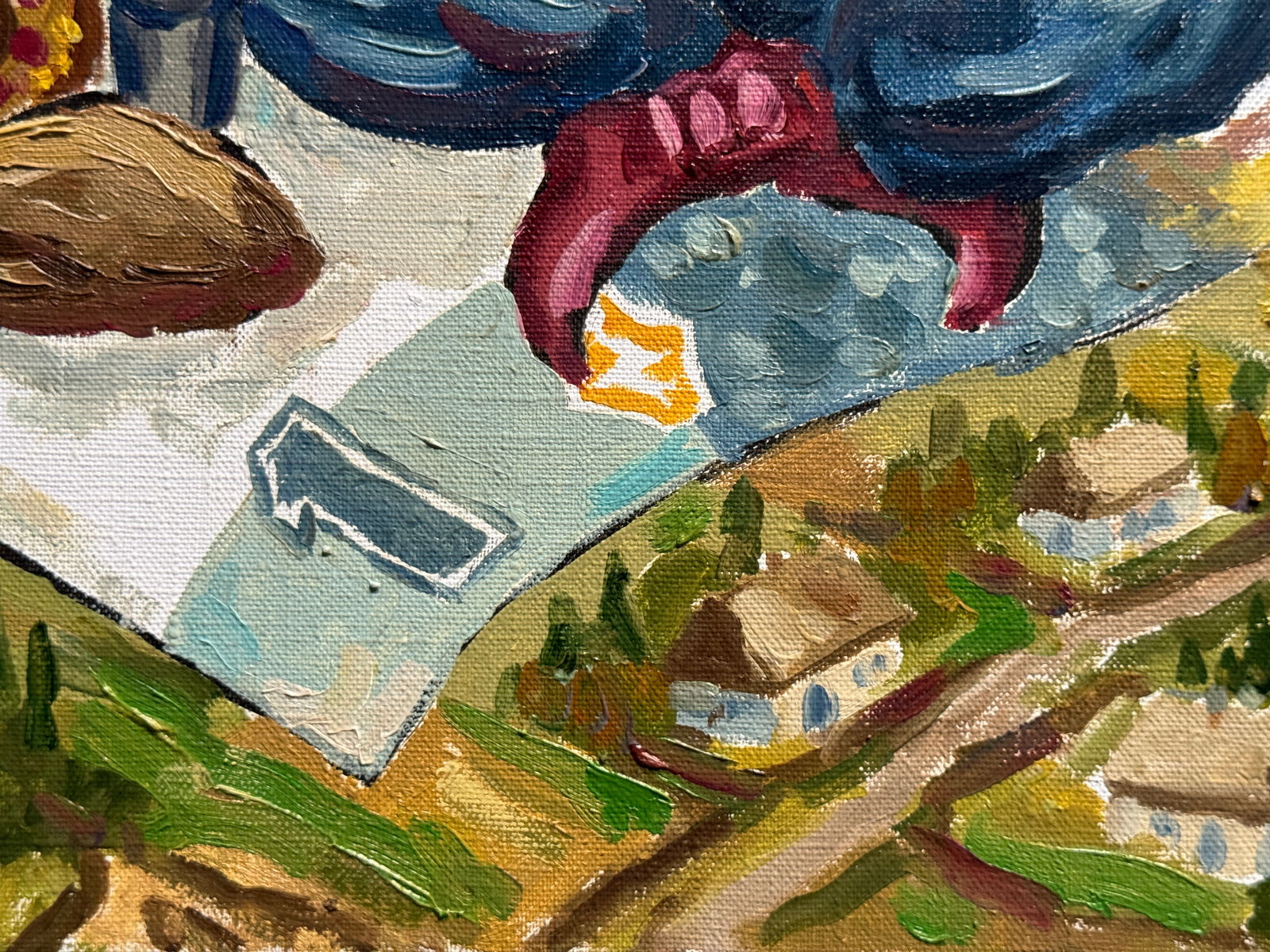 Oil painting with frame Cossack Mamai K. Leonid - 5