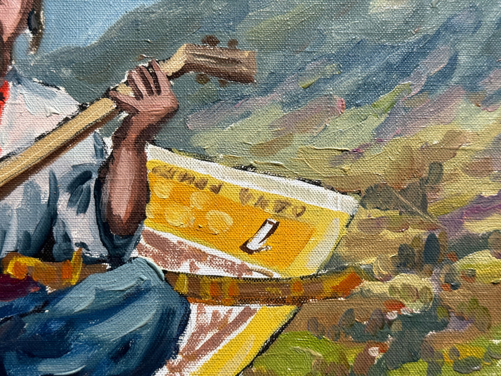 Oil painting with frame Cossack Mamai K. Leonid - 9