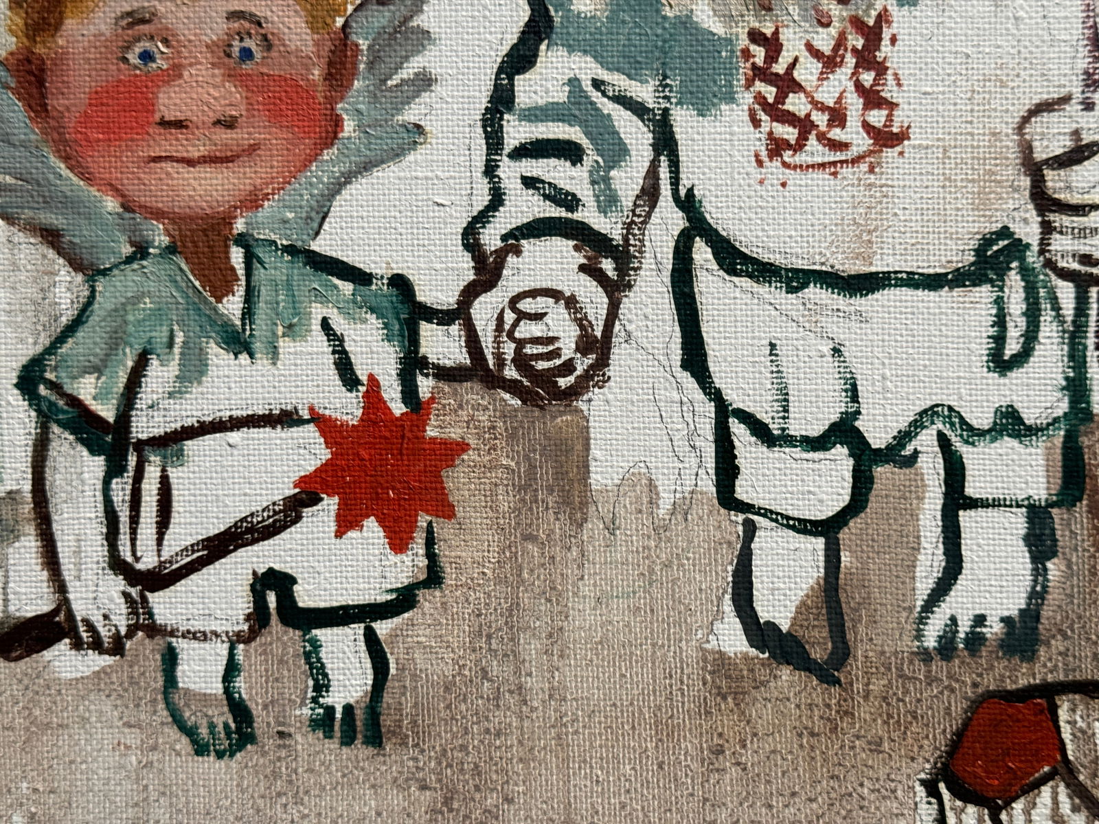 Oil painting with frame Ukrainian puppet theater K. Leonid - 12