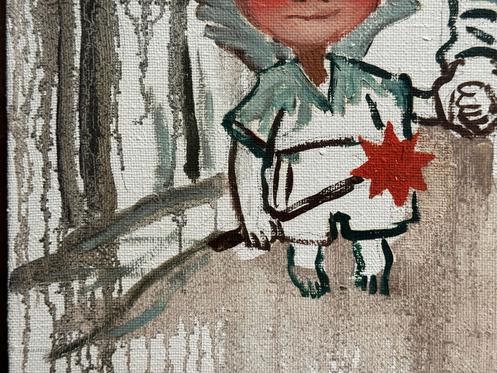 Oil painting with frame Ukrainian puppet theater K. Leonid - 5