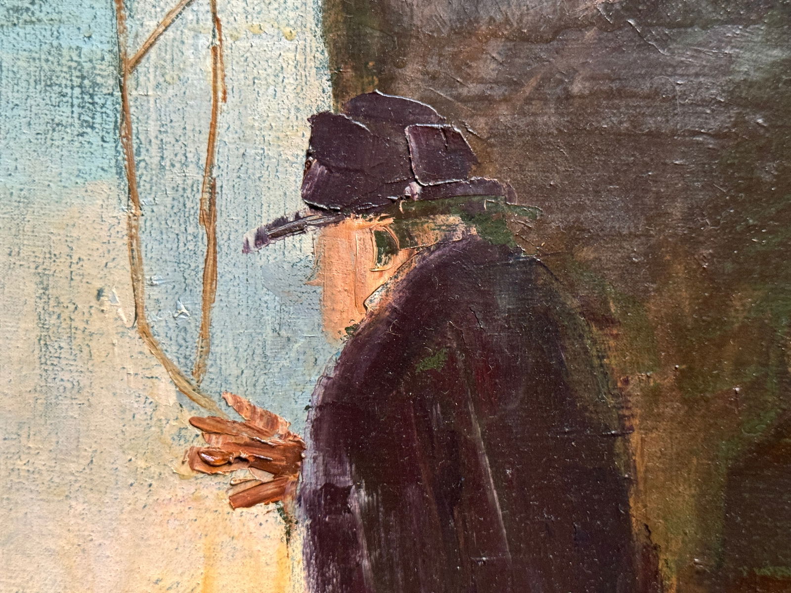 Oil painting with frame Goodbye K. Leonid - 10