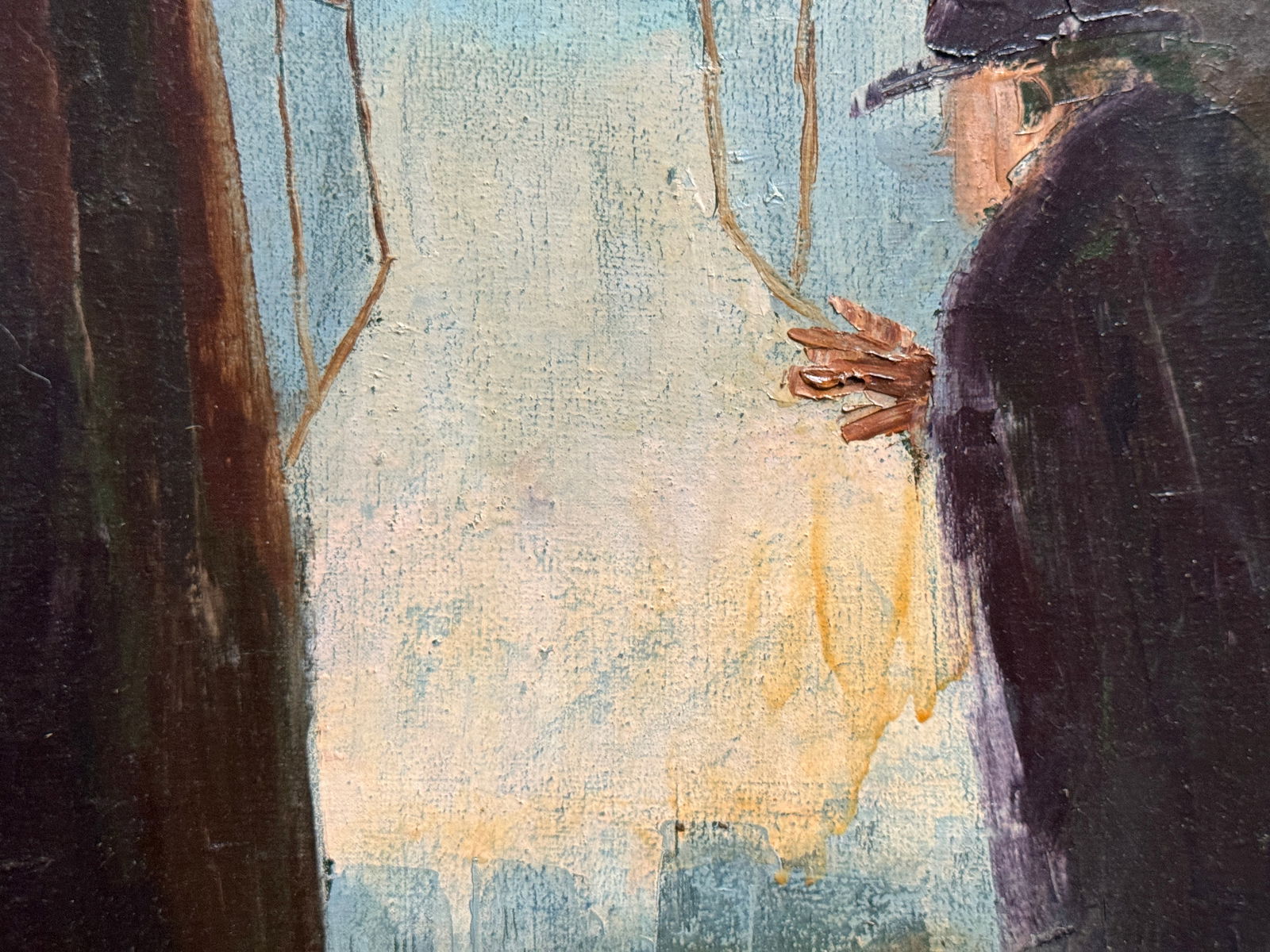 Oil painting with frame Goodbye K. Leonid - 3