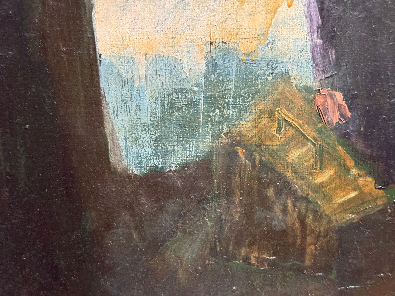 Oil painting with frame Goodbye K. Leonid - 4