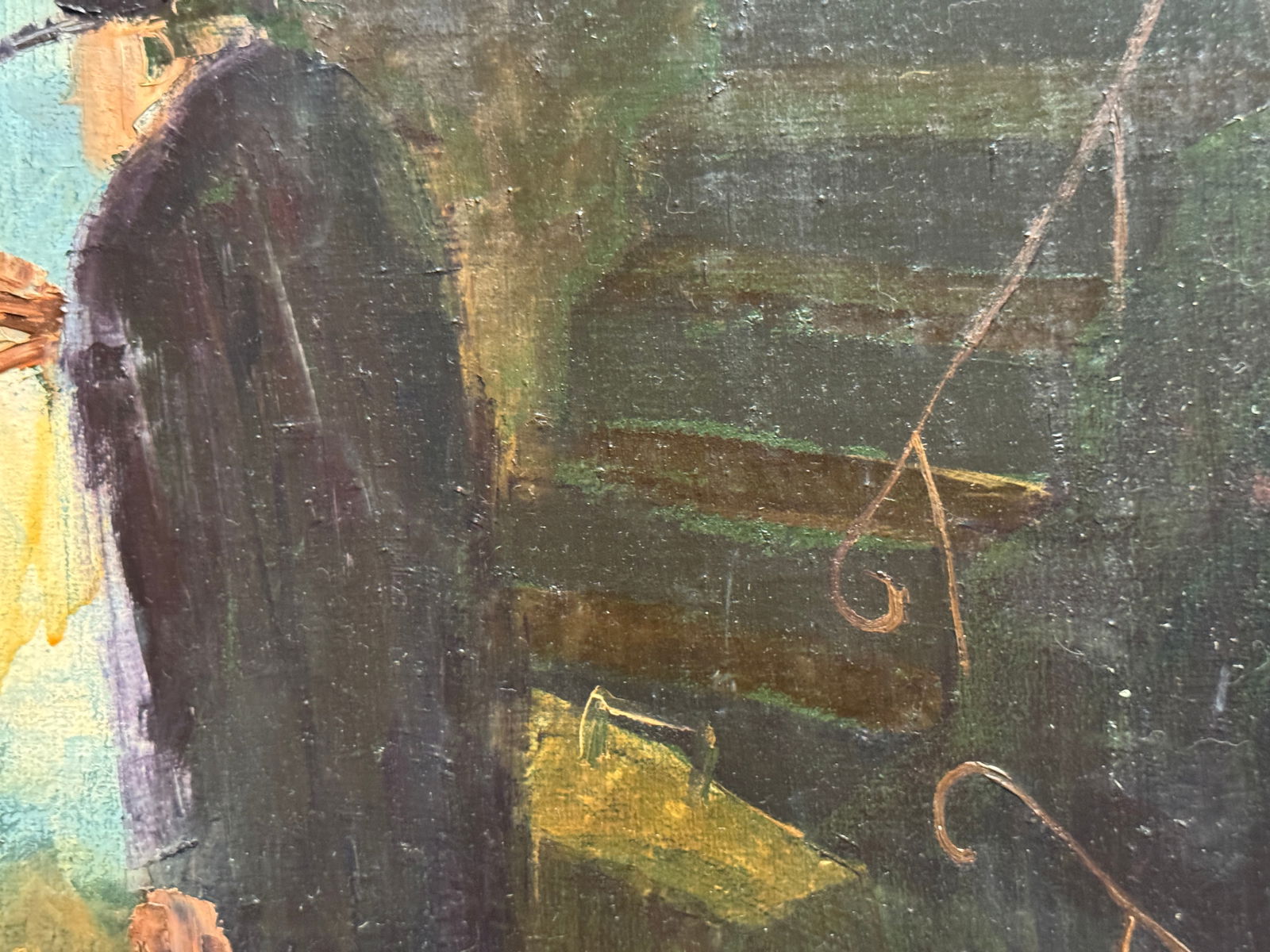 Oil painting with frame Goodbye K. Leonid - 7