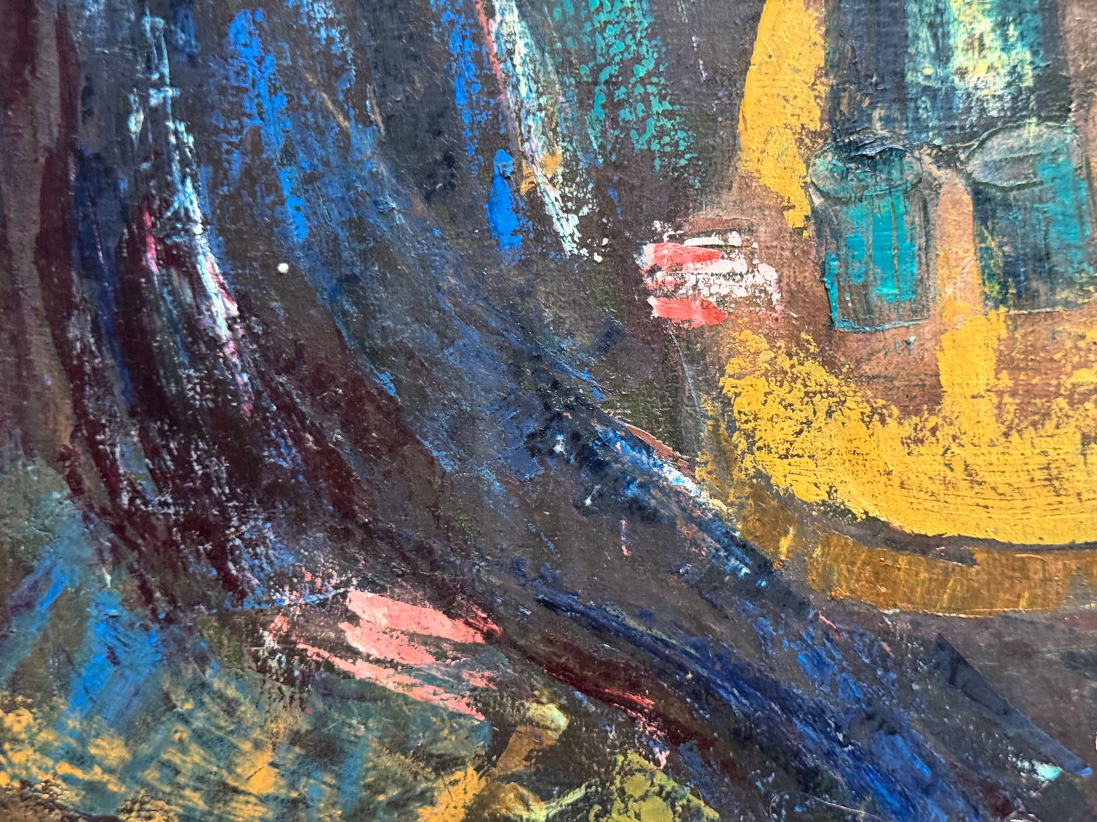 Abstract Oil painting with frame compartment K. Leonid - 4