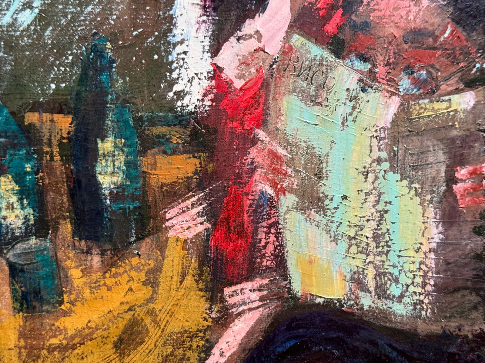 Abstract Oil painting with frame compartment K. Leonid - 7