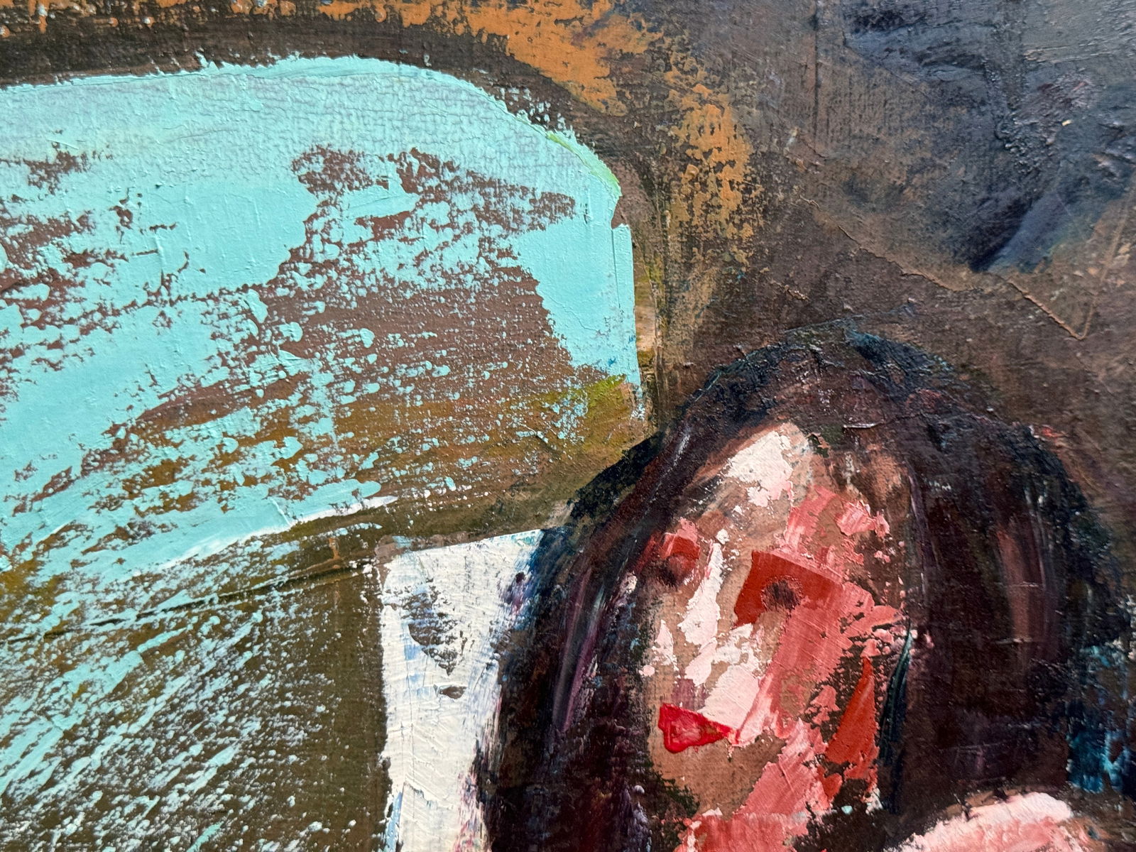 Abstract Oil painting with frame compartment K. Leonid - 9