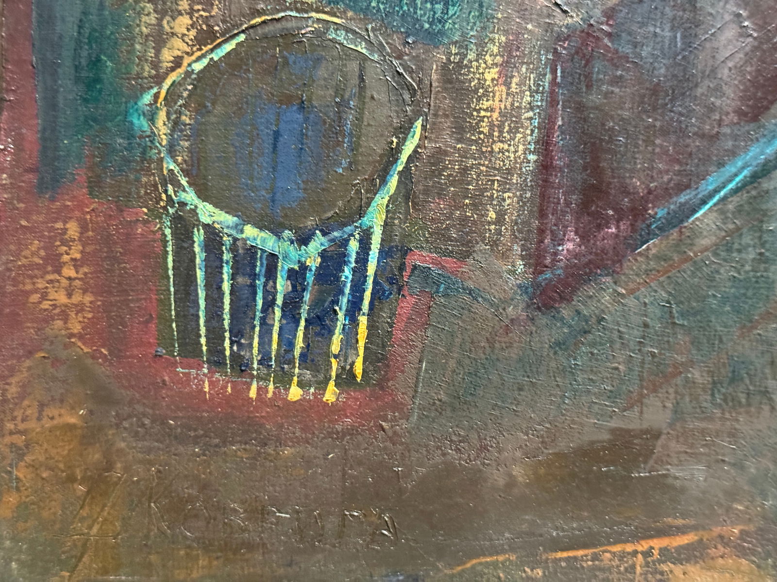 Oil painting with frame bribe K. Leonid - 6