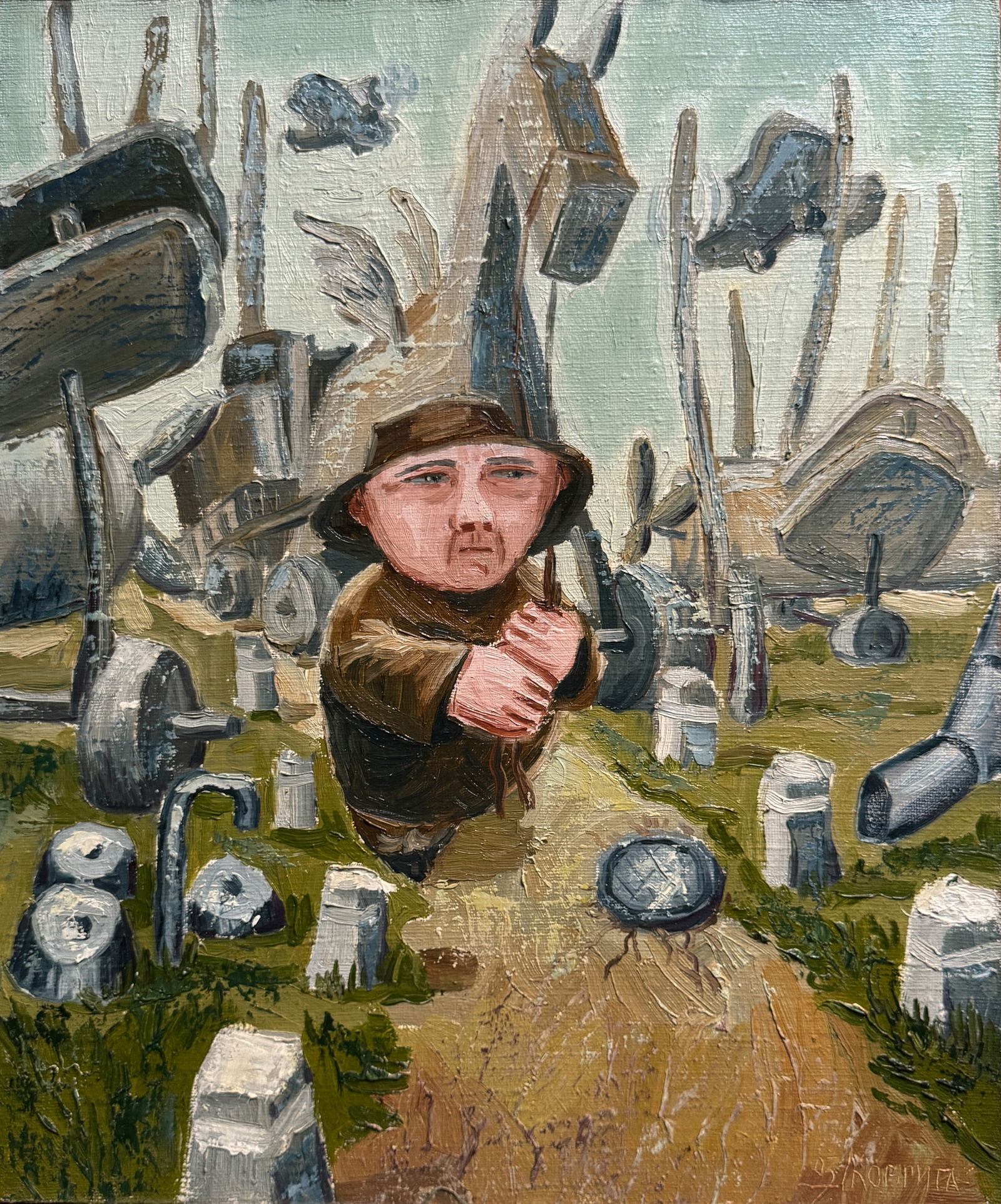 Oil painting with frame Pegasus K. Leonid (1 of 11)