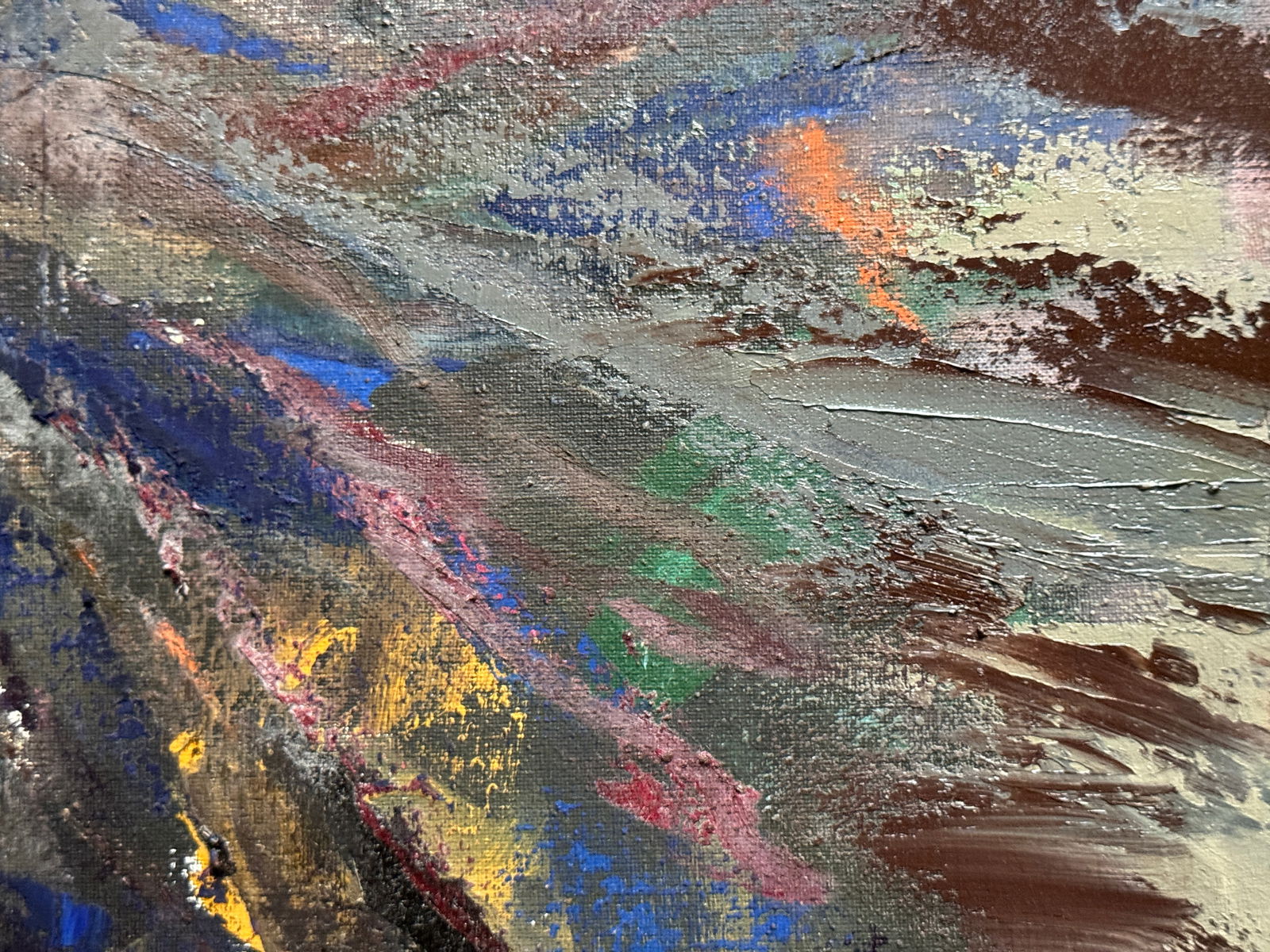 Abstract Oil painting with frame Nu K. Leonid - 10