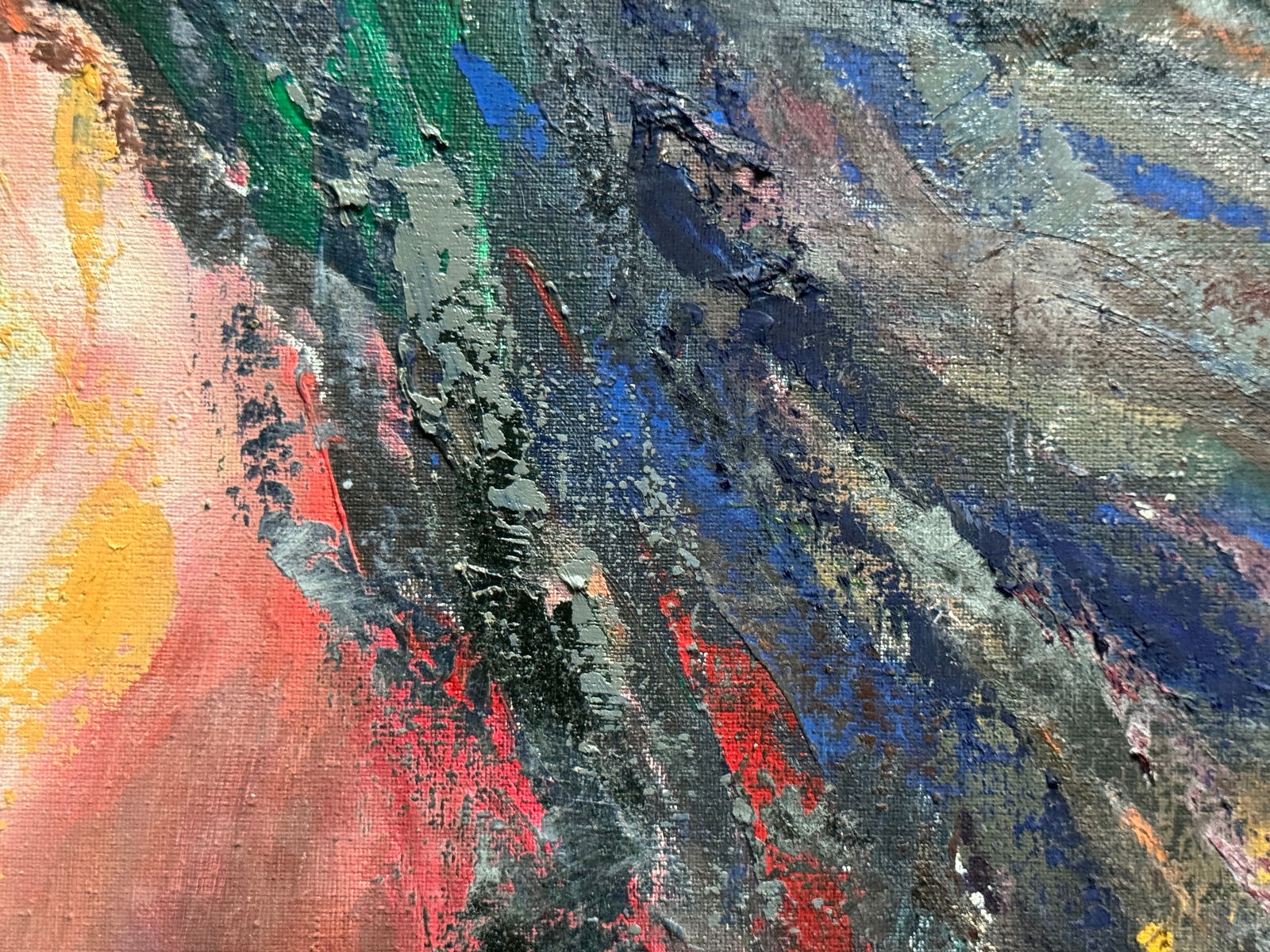 Abstract Oil painting with frame Nu K. Leonid - 7