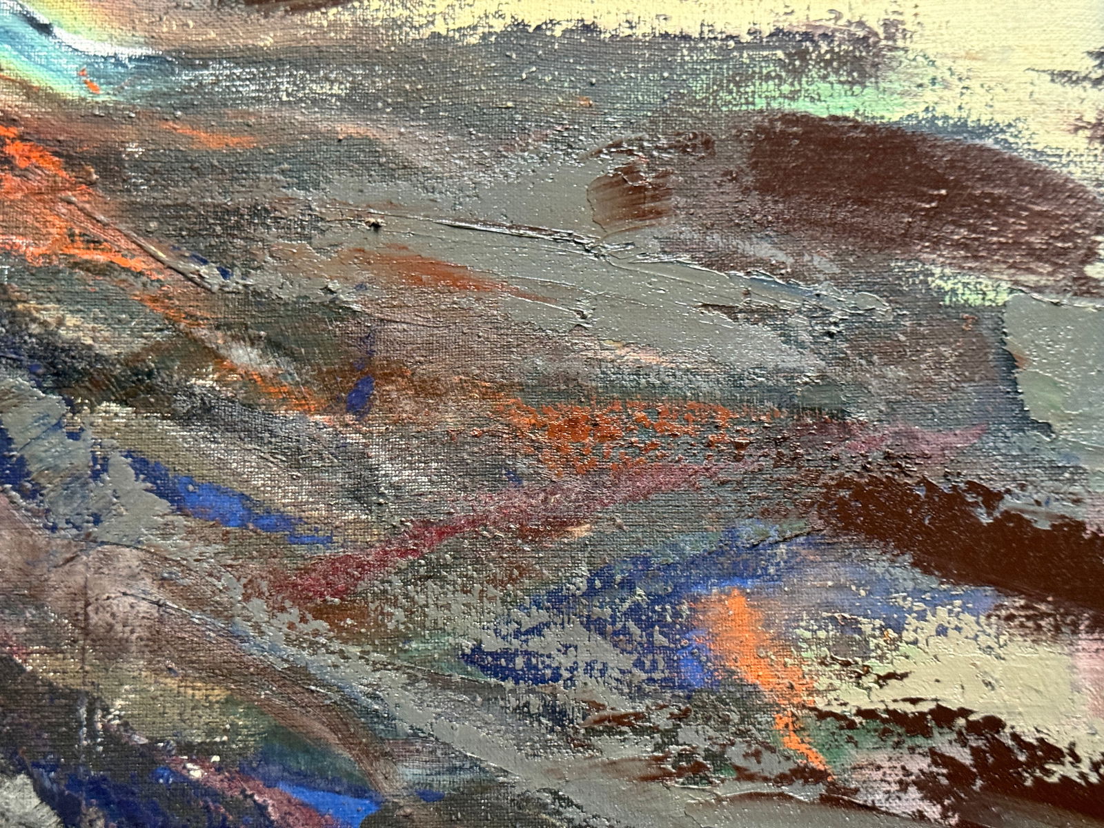 Abstract Oil painting with frame Nu K. Leonid - 9