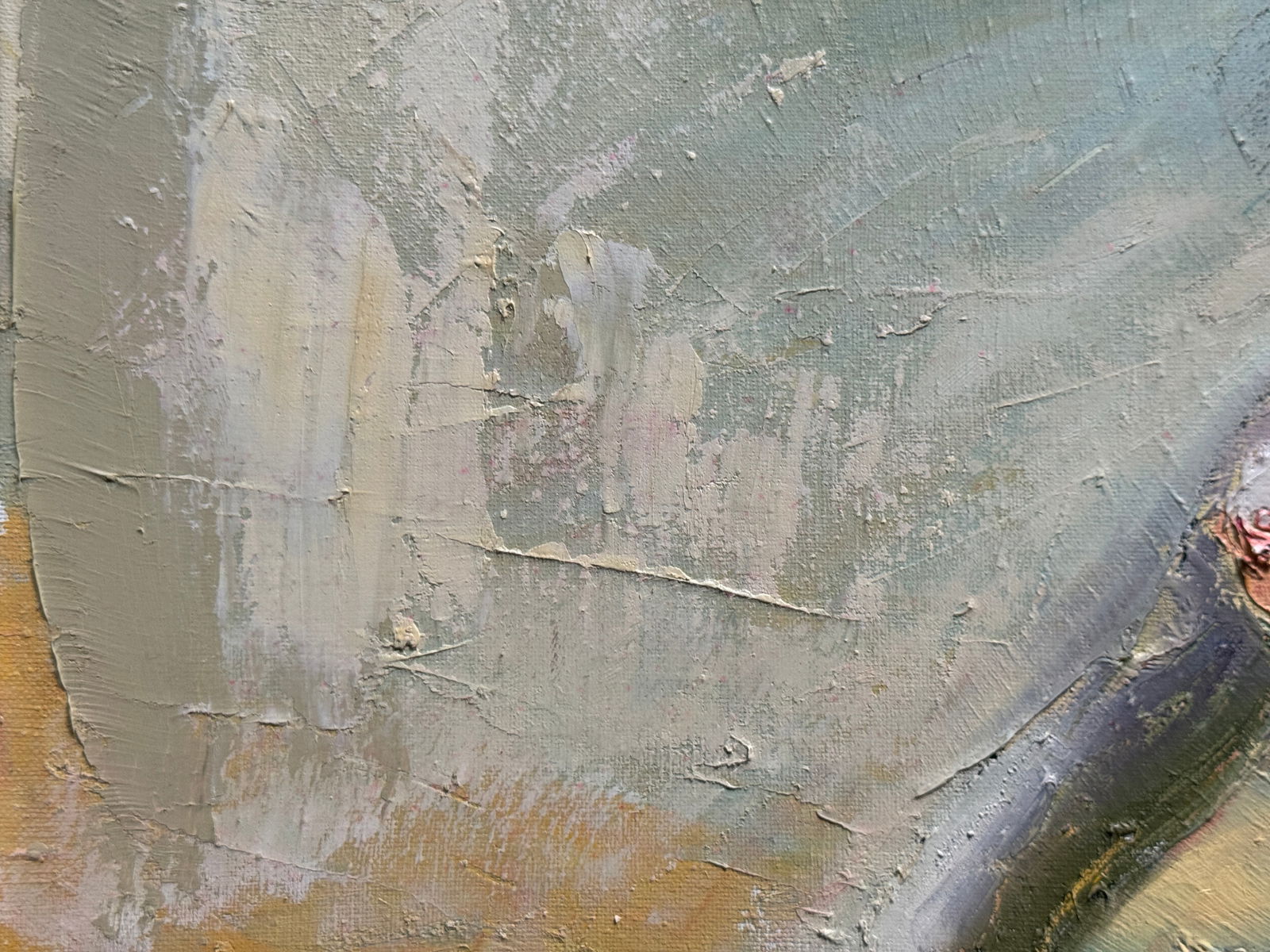 Abstract Oil painting with frame Figure K. Leonid - 3