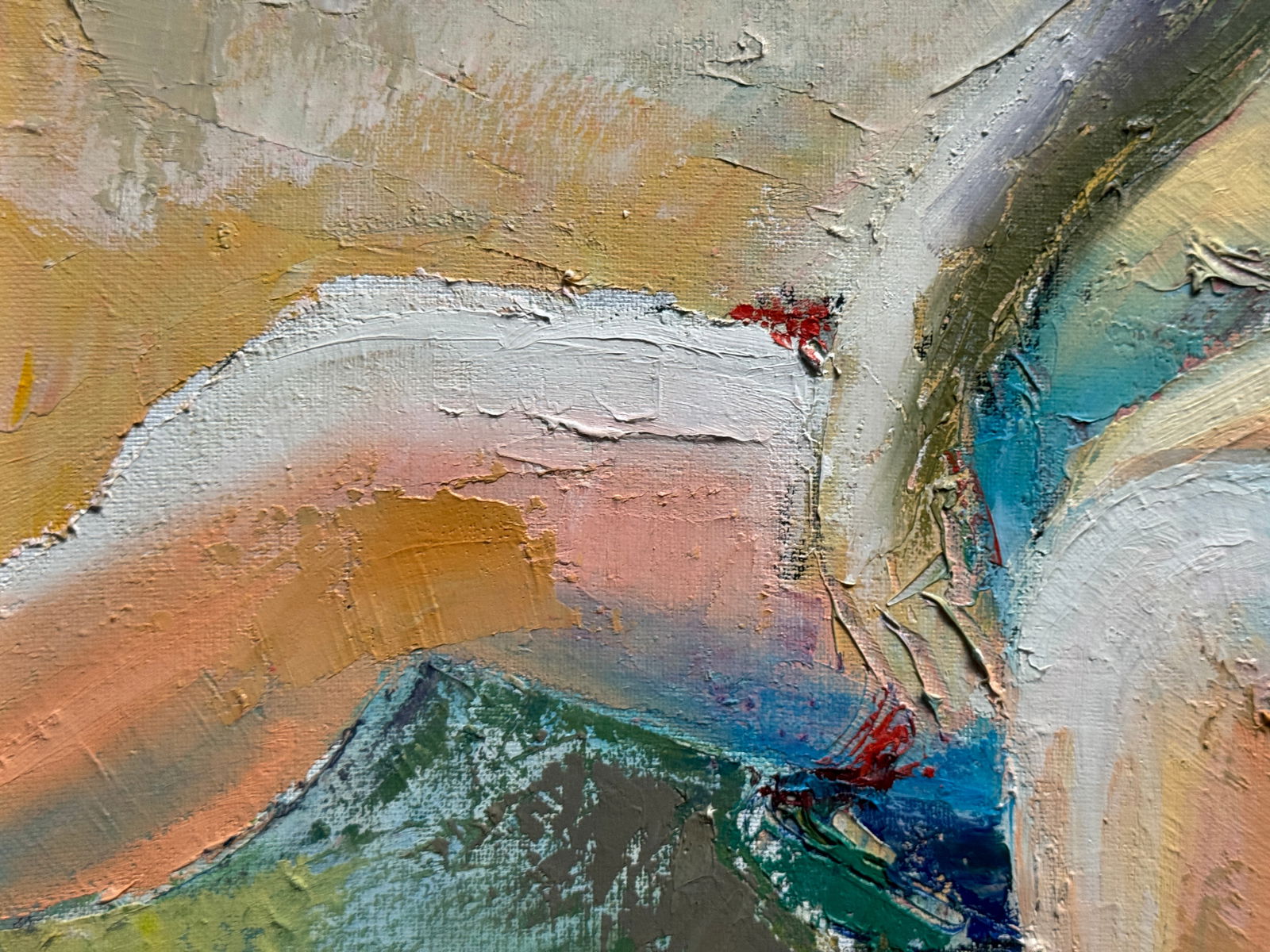 Abstract Oil painting with frame Figure K. Leonid - 4