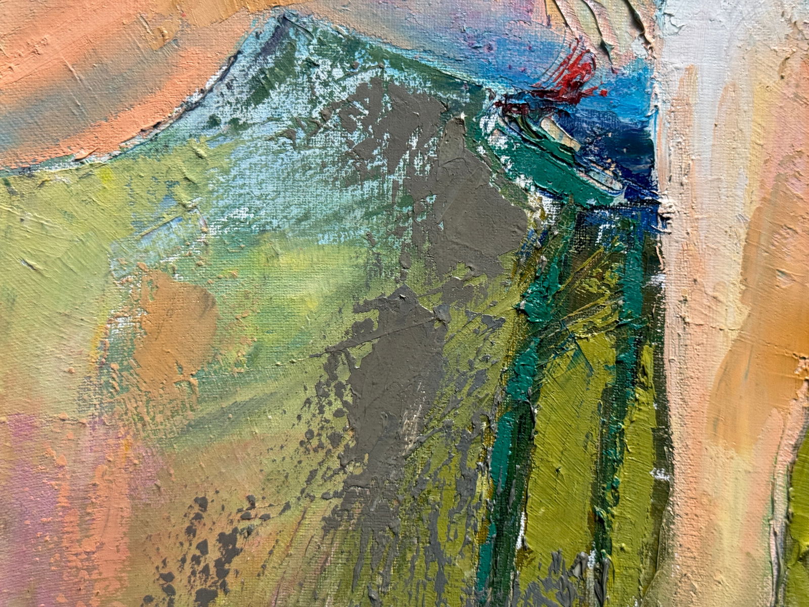 Abstract Oil painting with frame Figure K. Leonid - 5